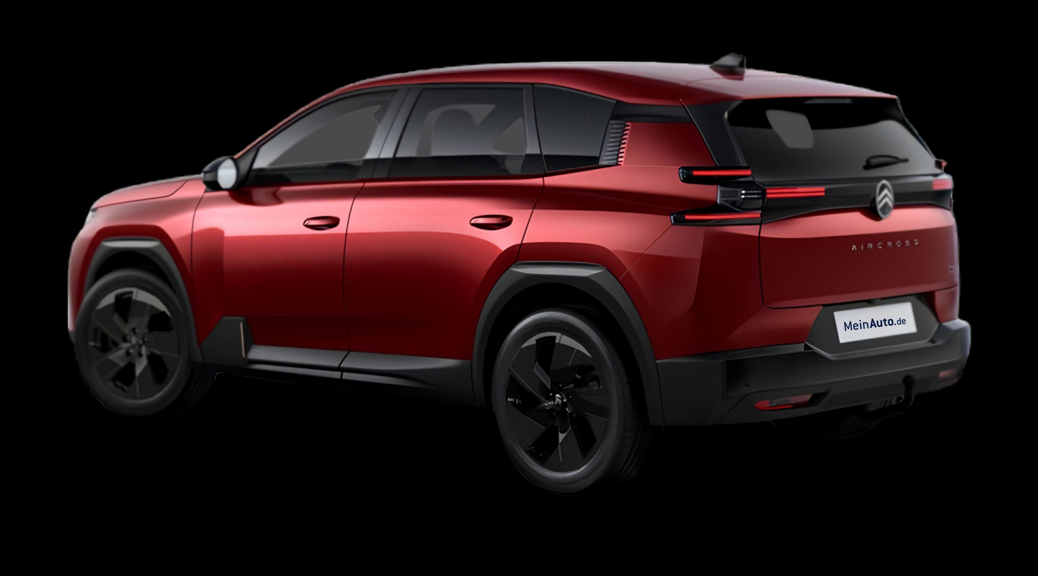 Schräge Heckansicht eines Citroën C5 Aircross, freigestellt