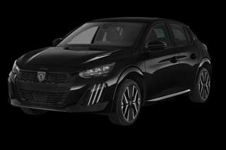 Schräge Frontansicht auf einen Peugeot 208 Style, freigestellt