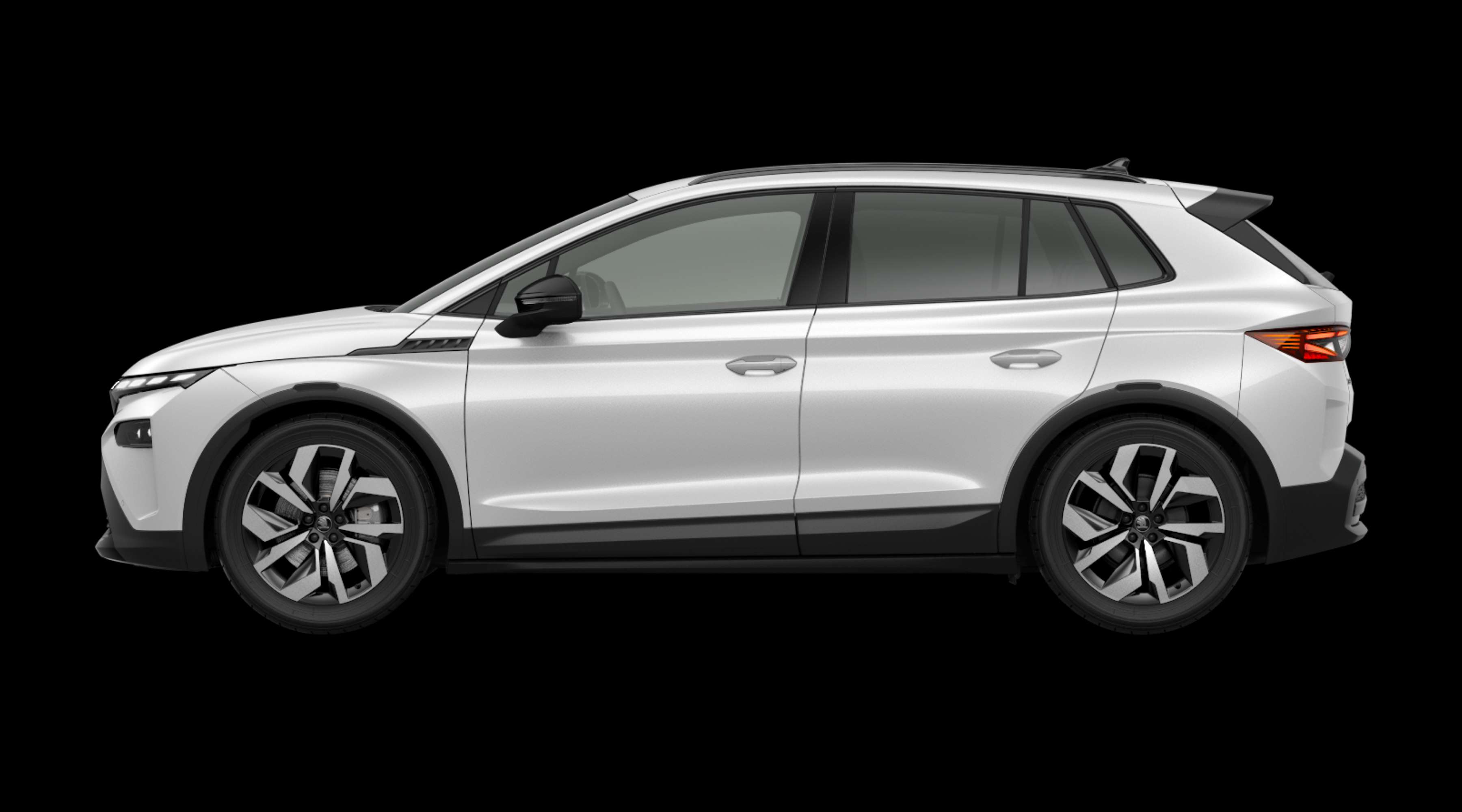 Seitenansicht eines Skoda Elroq