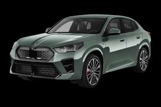 Schräge Frontansicht auf einen BMW iX2 , freigestellt