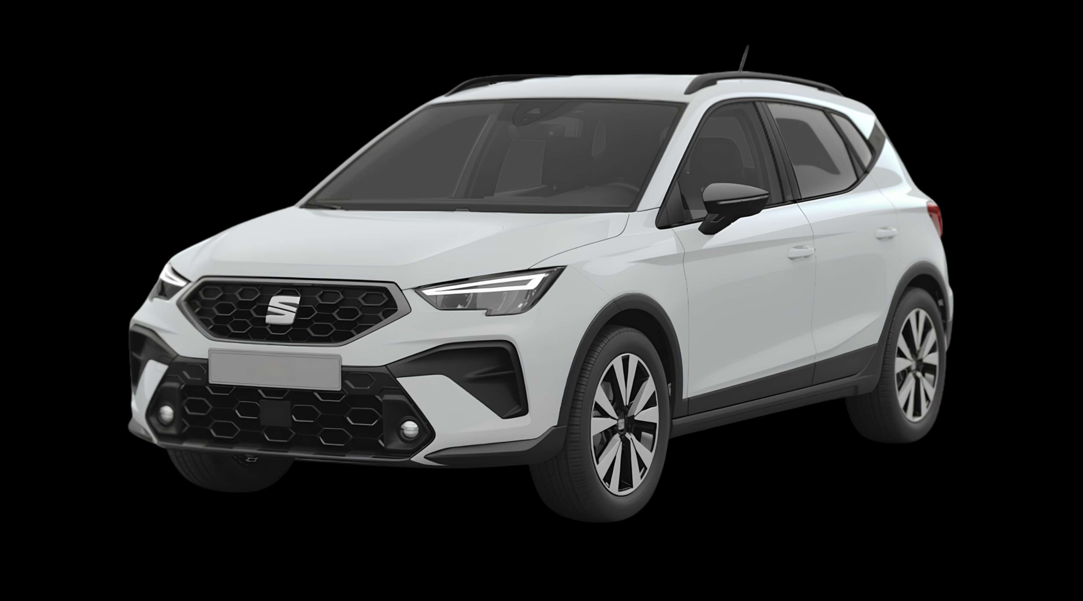 Schräge Frontansicht eines SEAT Arona, freigestellt