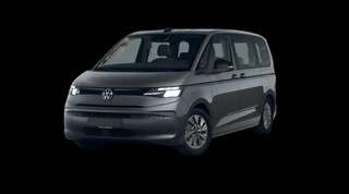 Schräge Frontansicht auf einen Volkswagen Multivan , freigestellt