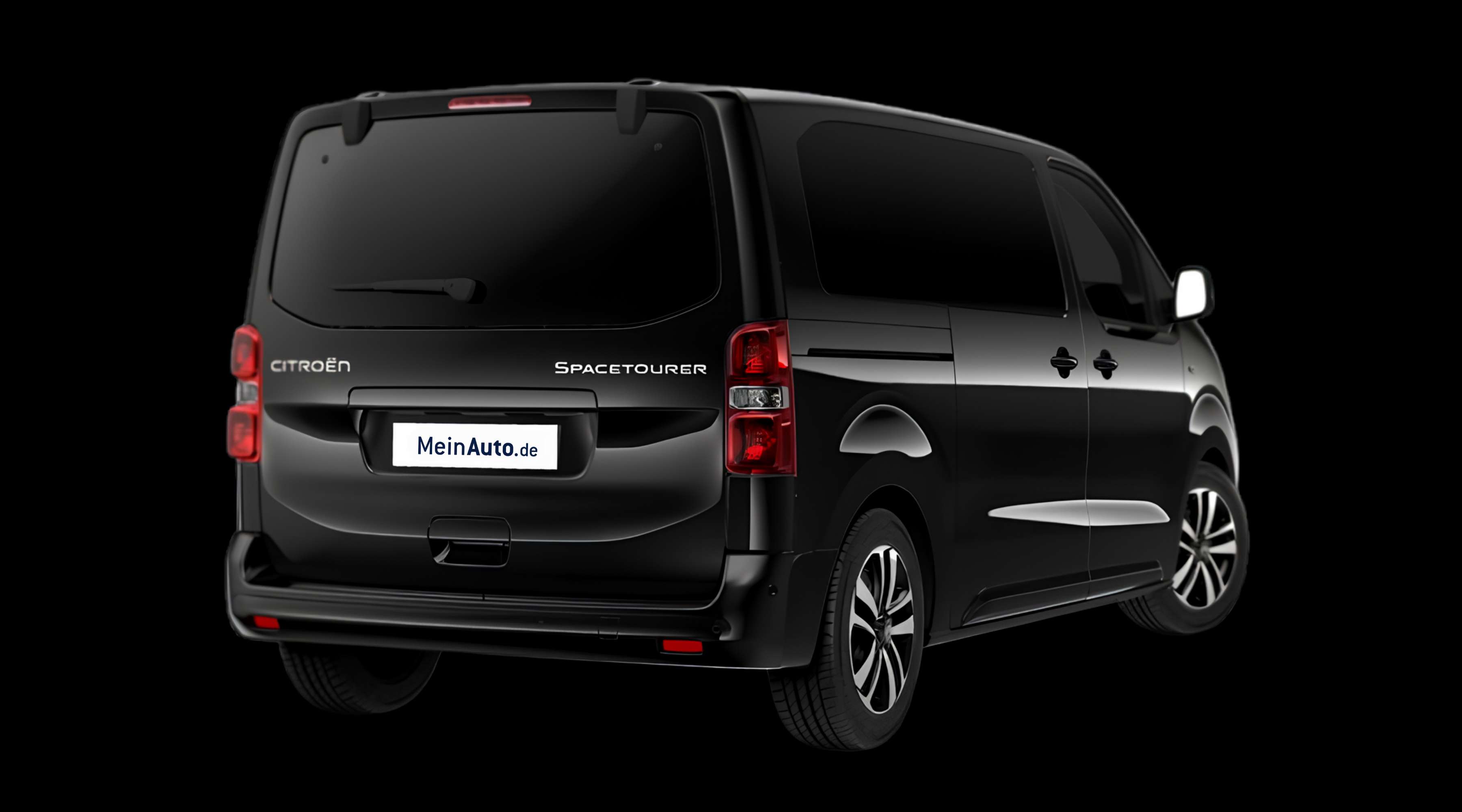 Schräge Heckansicht eines Citroën SpaceTourer, freigestellt
