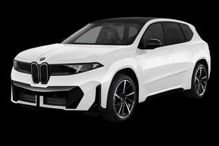 Schräge Frontansicht auf einen BMW iX3 , freigestellt