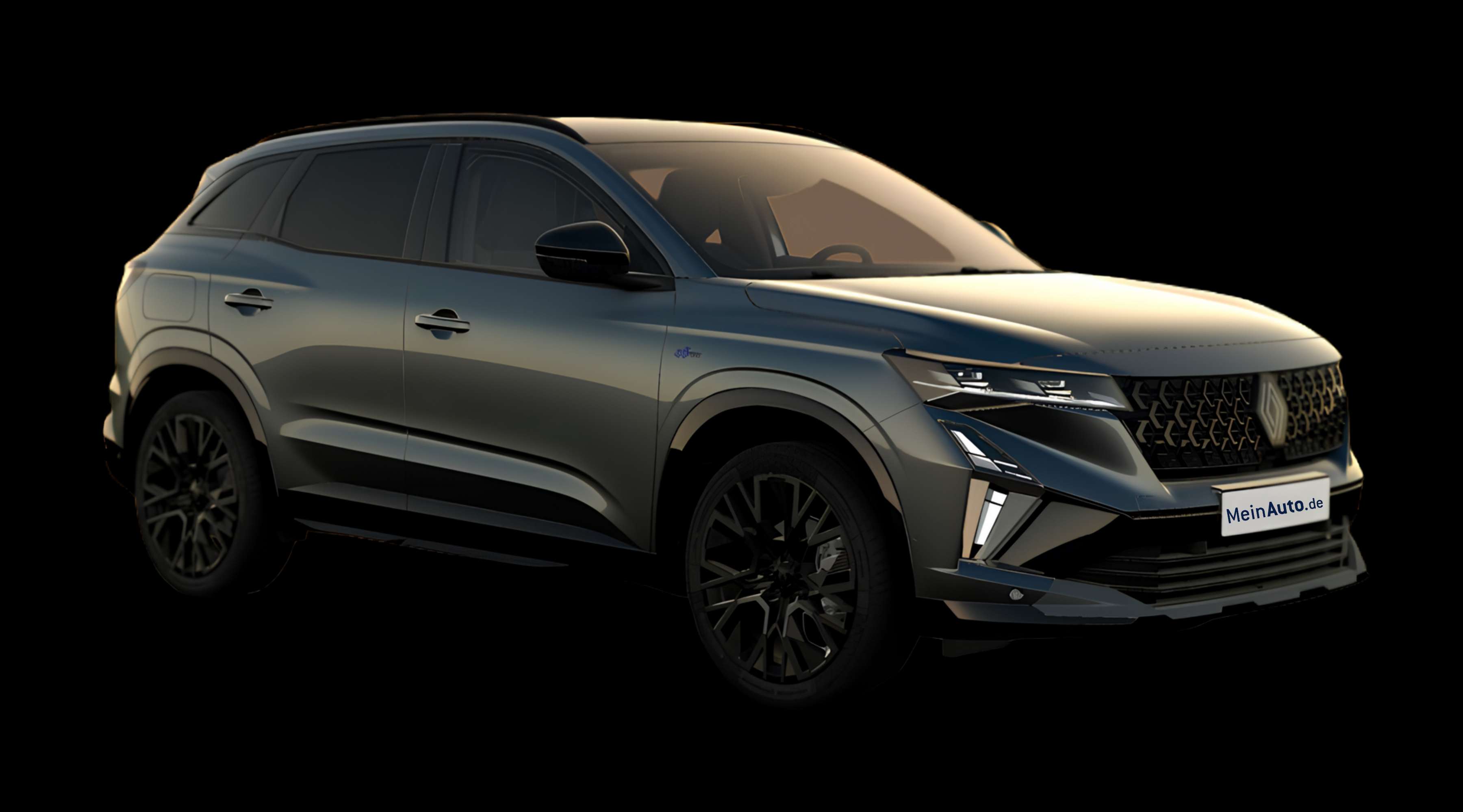 Schräge Frontansicht eines Renault Austral, freigestellt