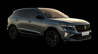 Schräge Frontansicht auf einen Renault Austral Esprit Alpine, freigestellt