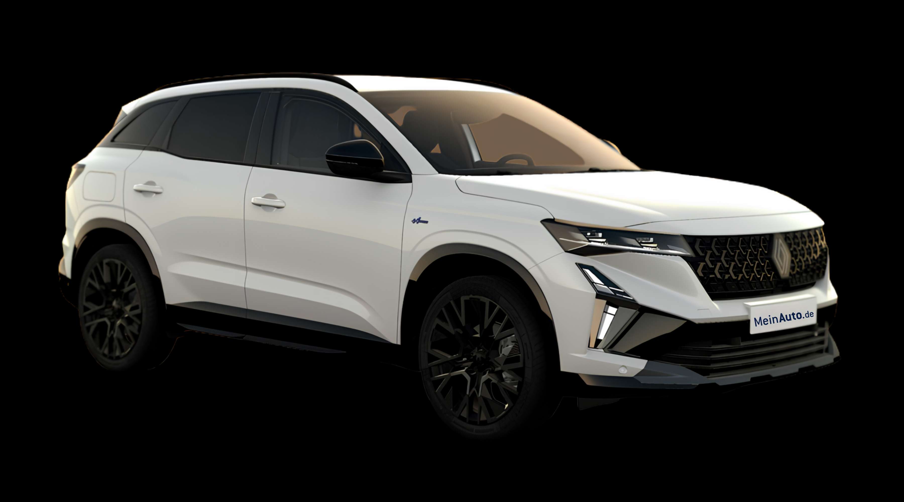 Schräge Frontansicht eines Renault Austral, freigestellt