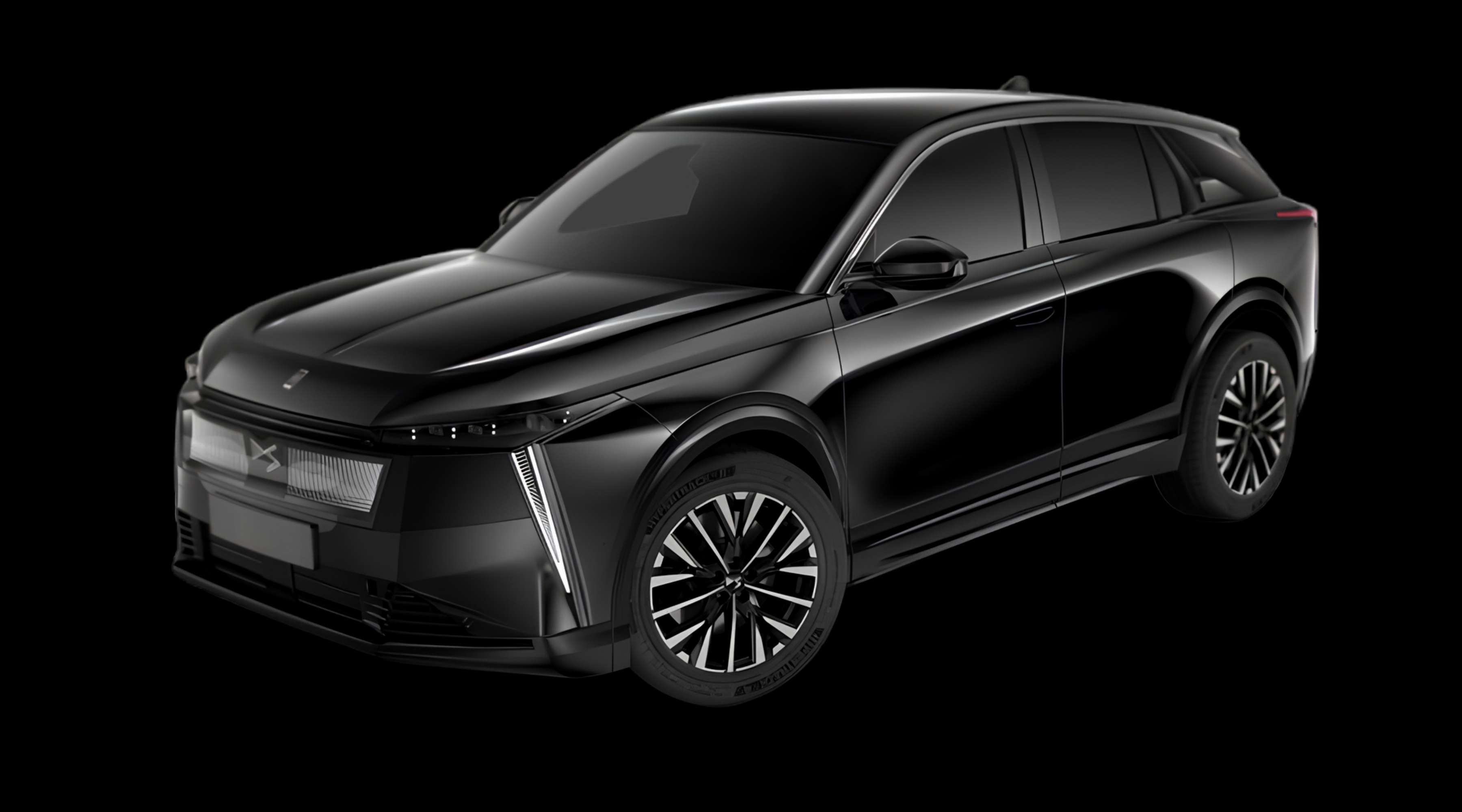 Schräge Frontansicht eines DS Automobiles N°7, freigestellt