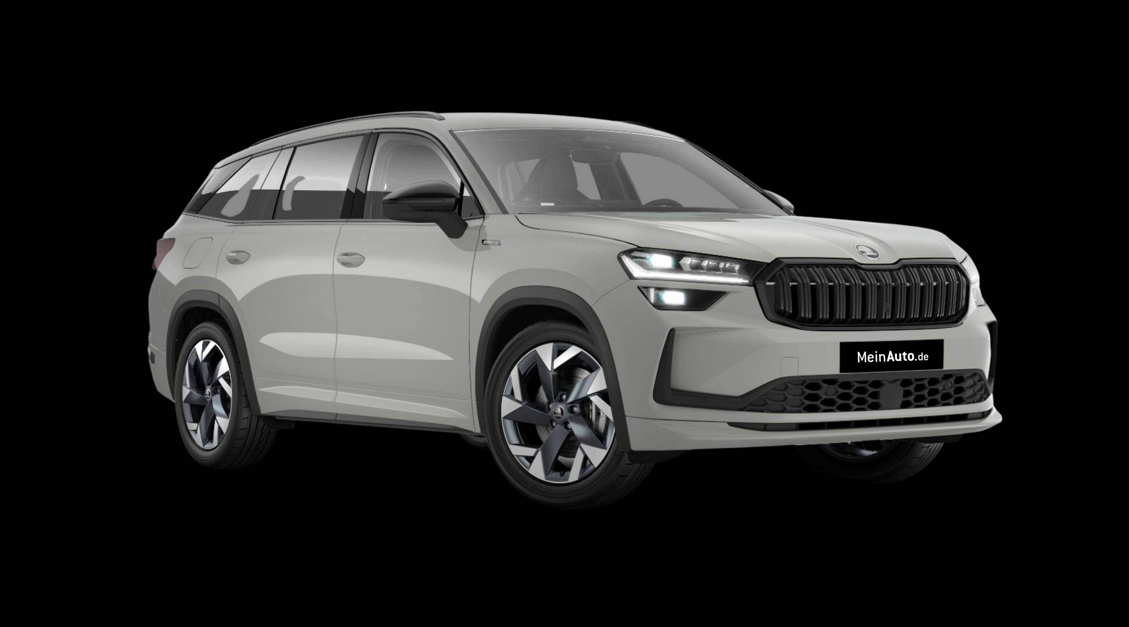 Schräge Frontansicht eines Skoda Kodiaq, freigestellt