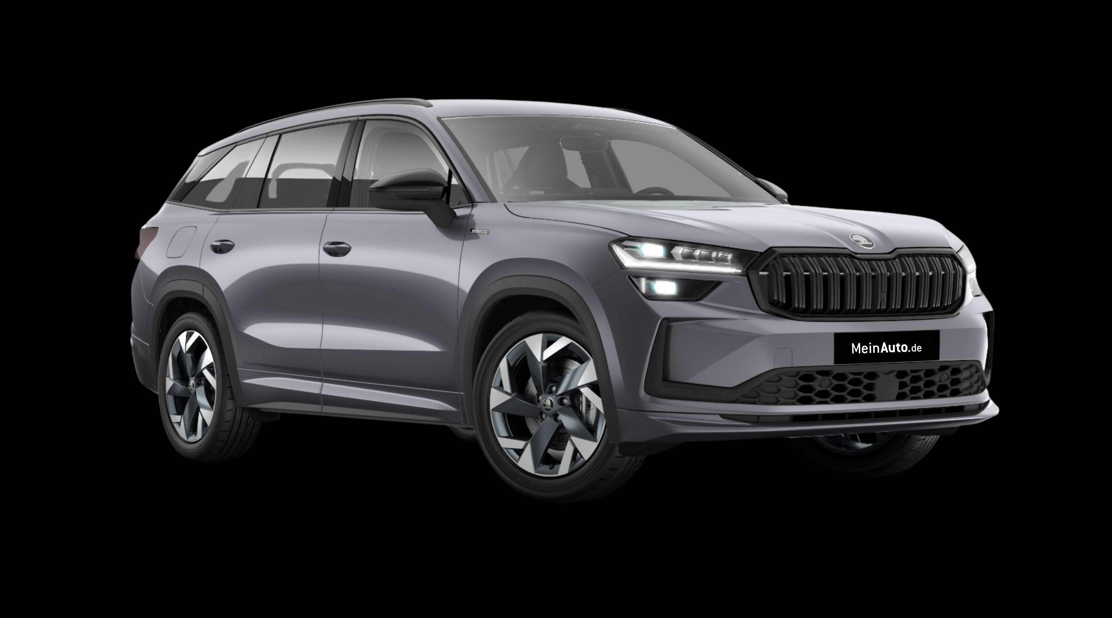 Schräge Frontansicht eines Skoda Kodiaq, freigestellt