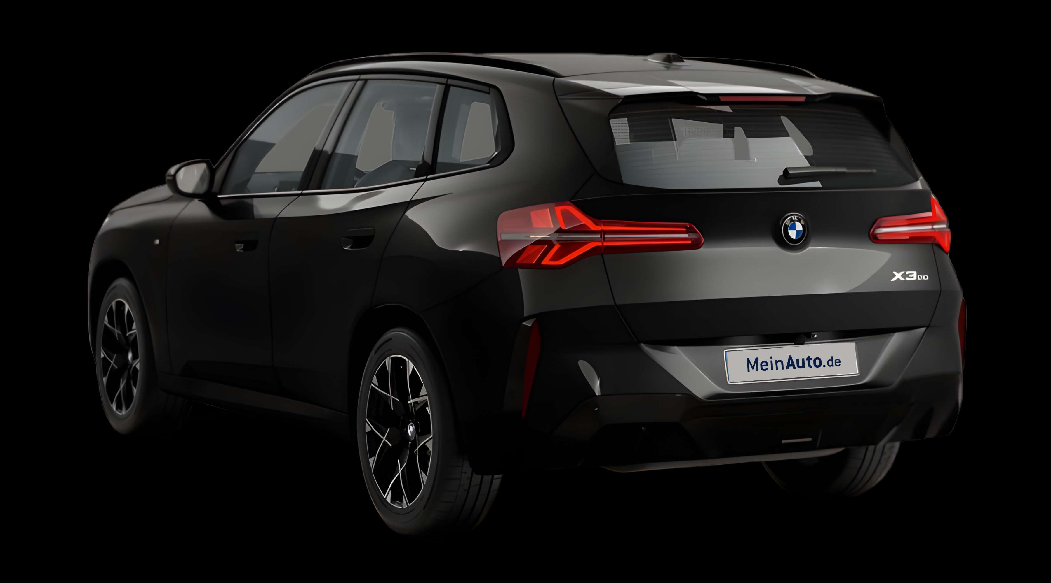 Schräge Heckansicht eines BMW X3, freigestellt