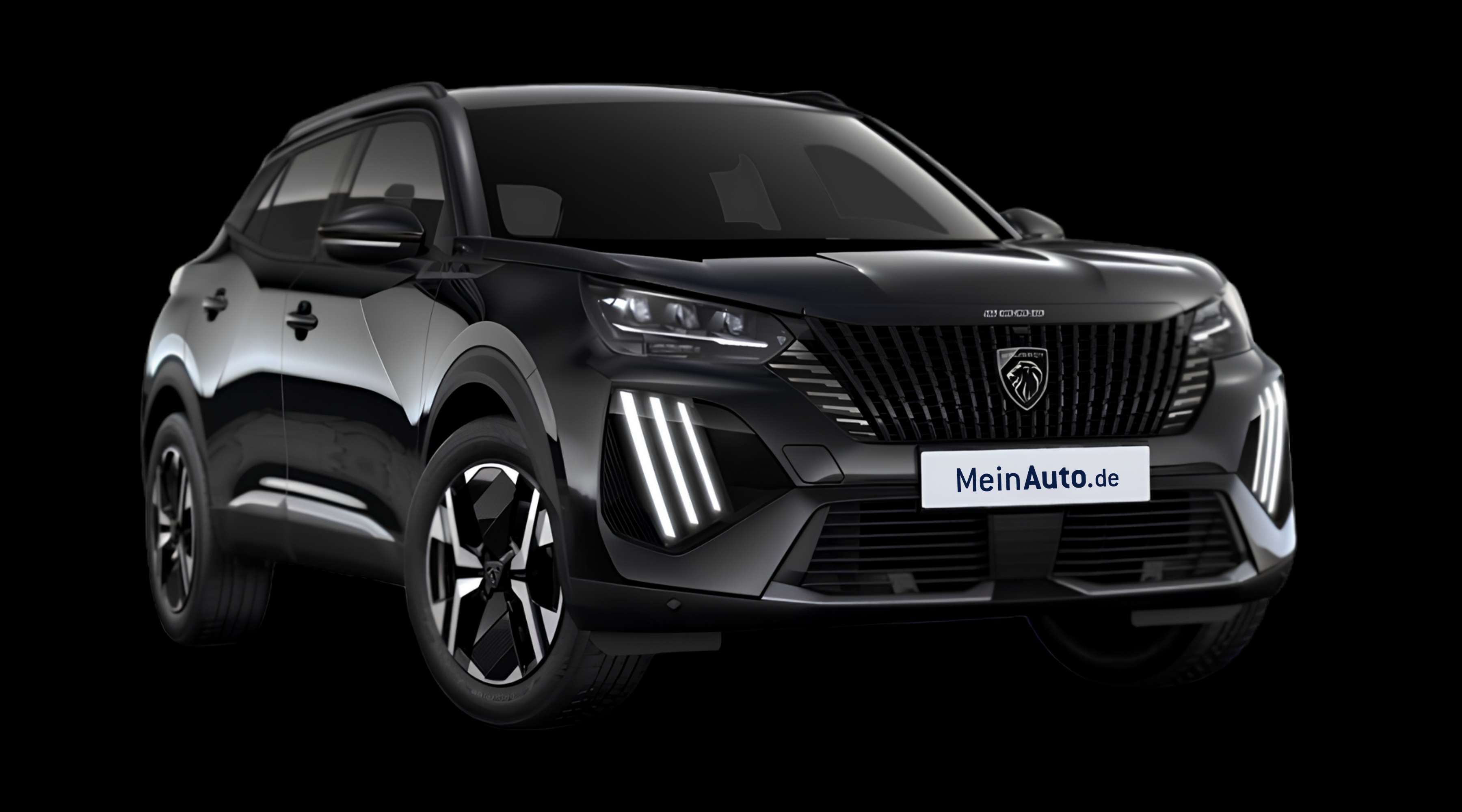 Schräge Frontansicht eines Peugeot 2008, freigestellt