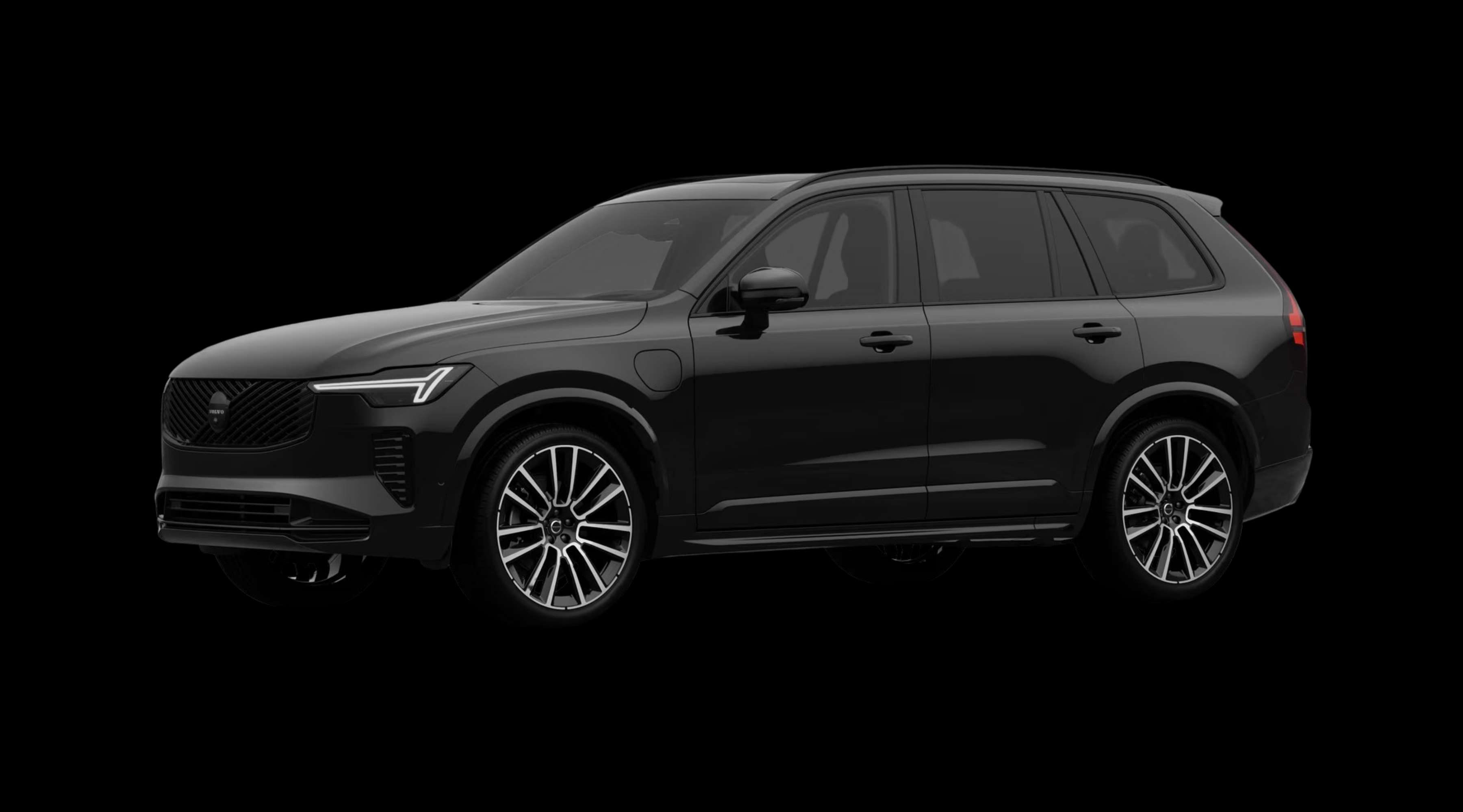 Schräge Frontansicht eines Volvo XC90, freigestellt