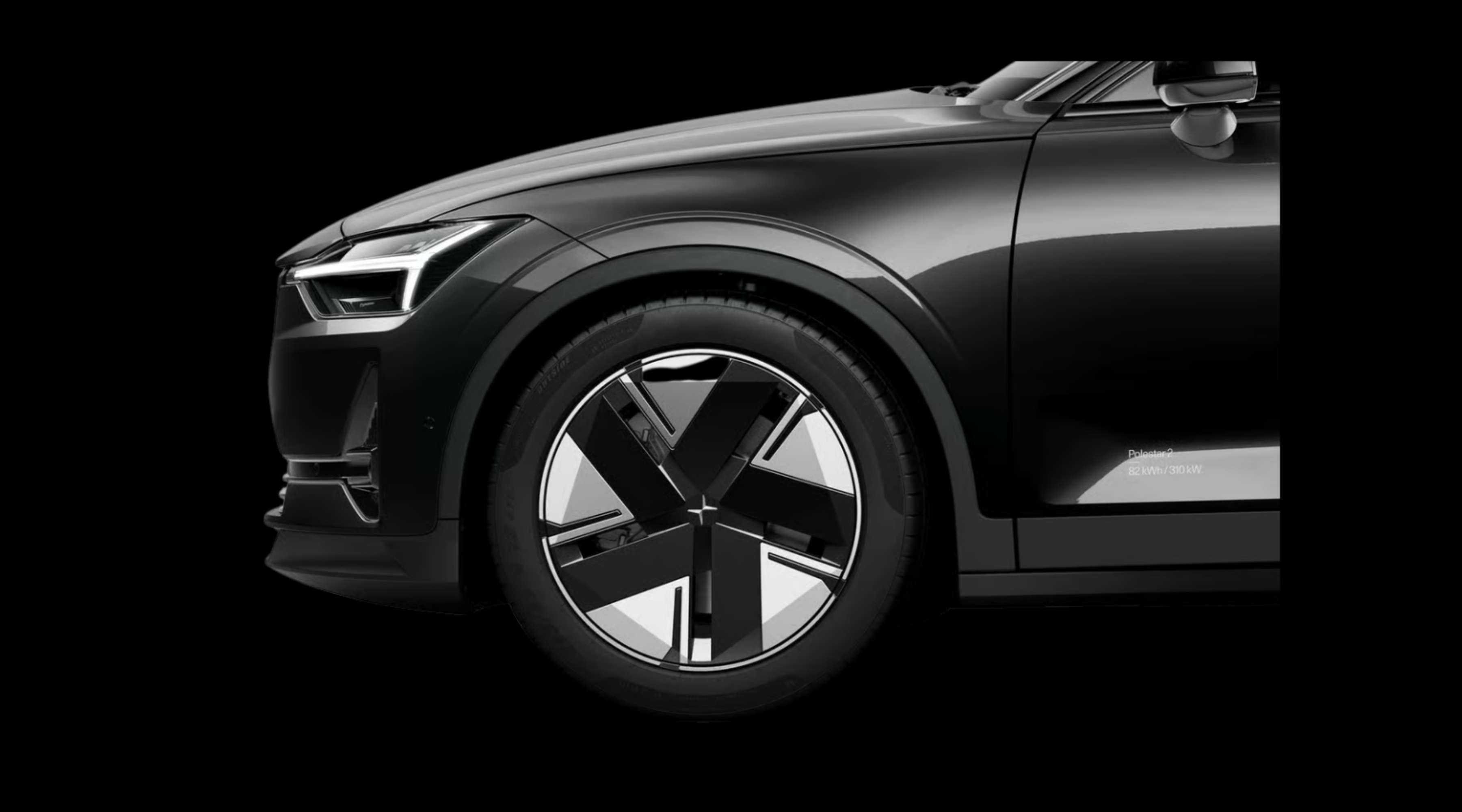 Radkappe oder Felge eines Polestar 2