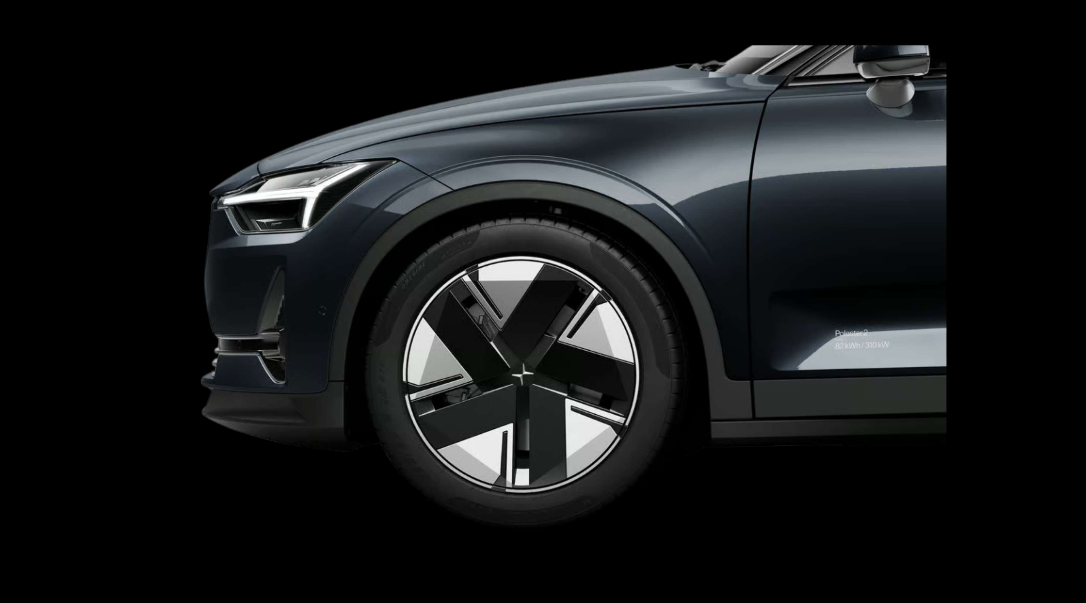 Radkappe oder Felge eines Polestar 2