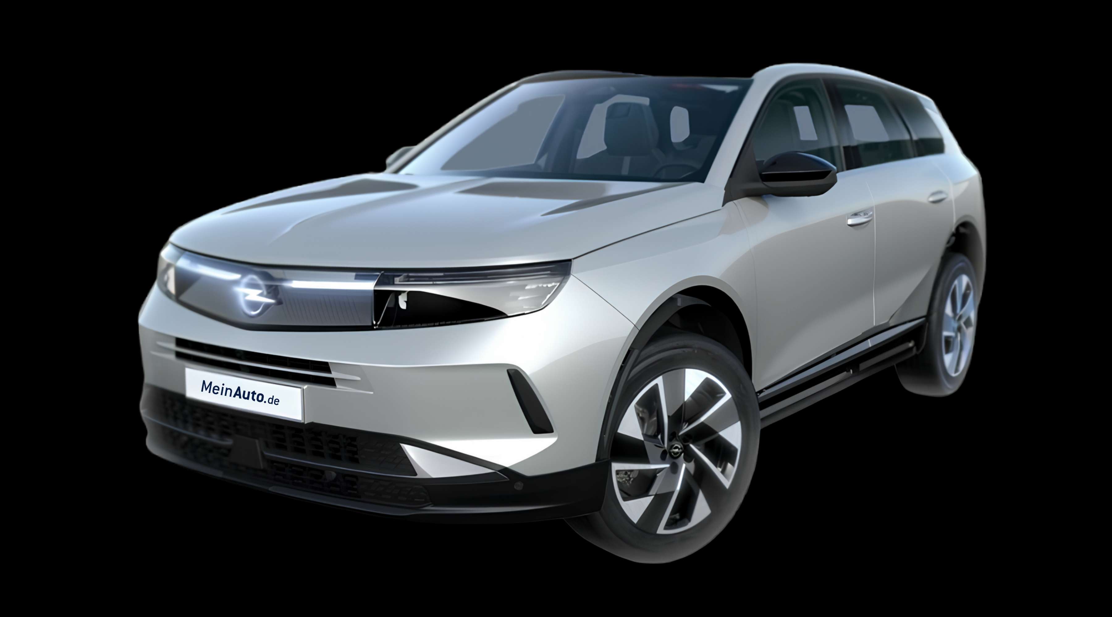 Schräge Frontansicht eines Opel Grandland, freigestellt