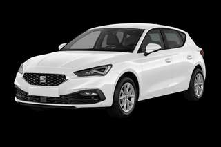 Schräge Frontansicht auf einen SEAT Leon FR, freigestellt