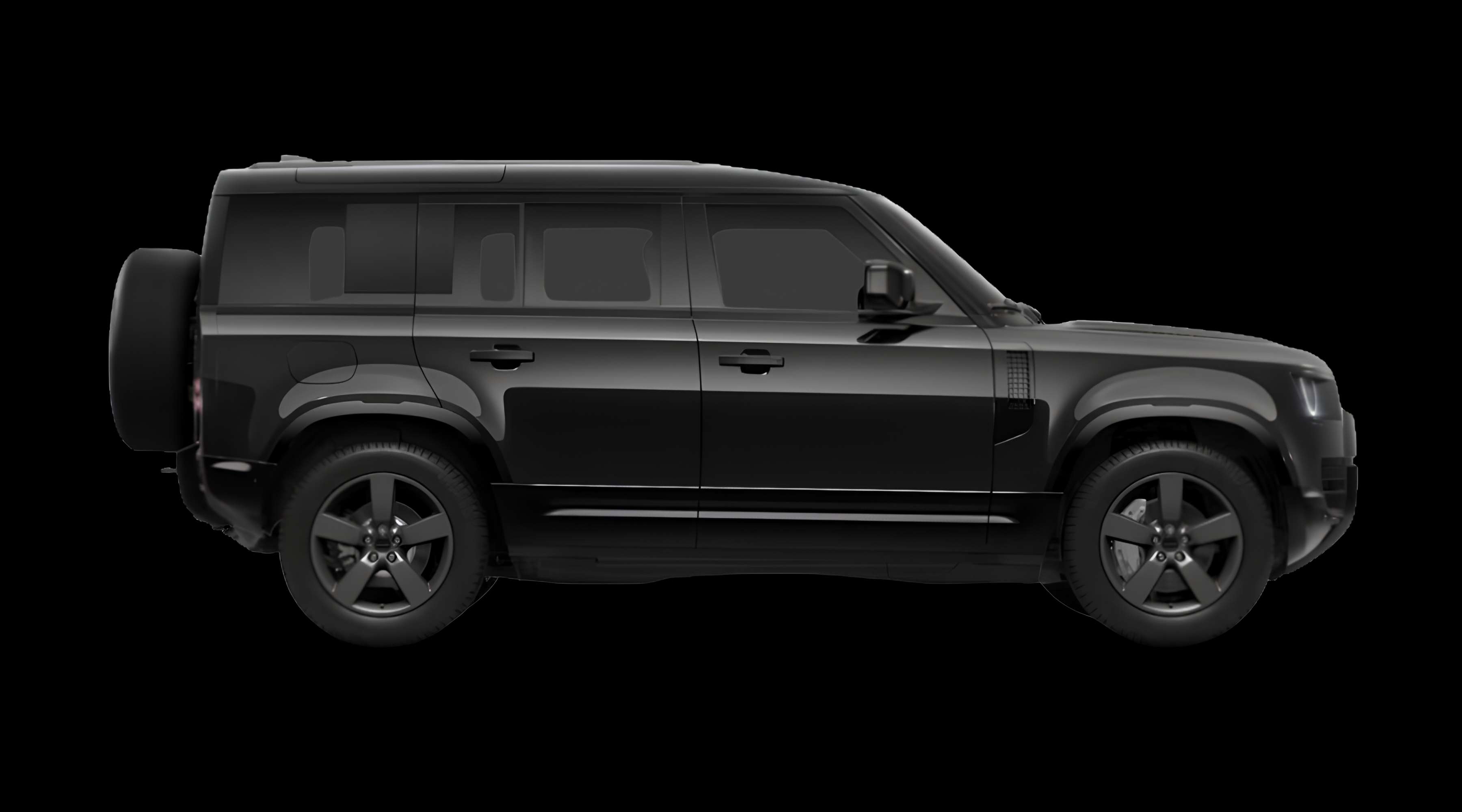 Seitenansicht eines Land Rover Defender