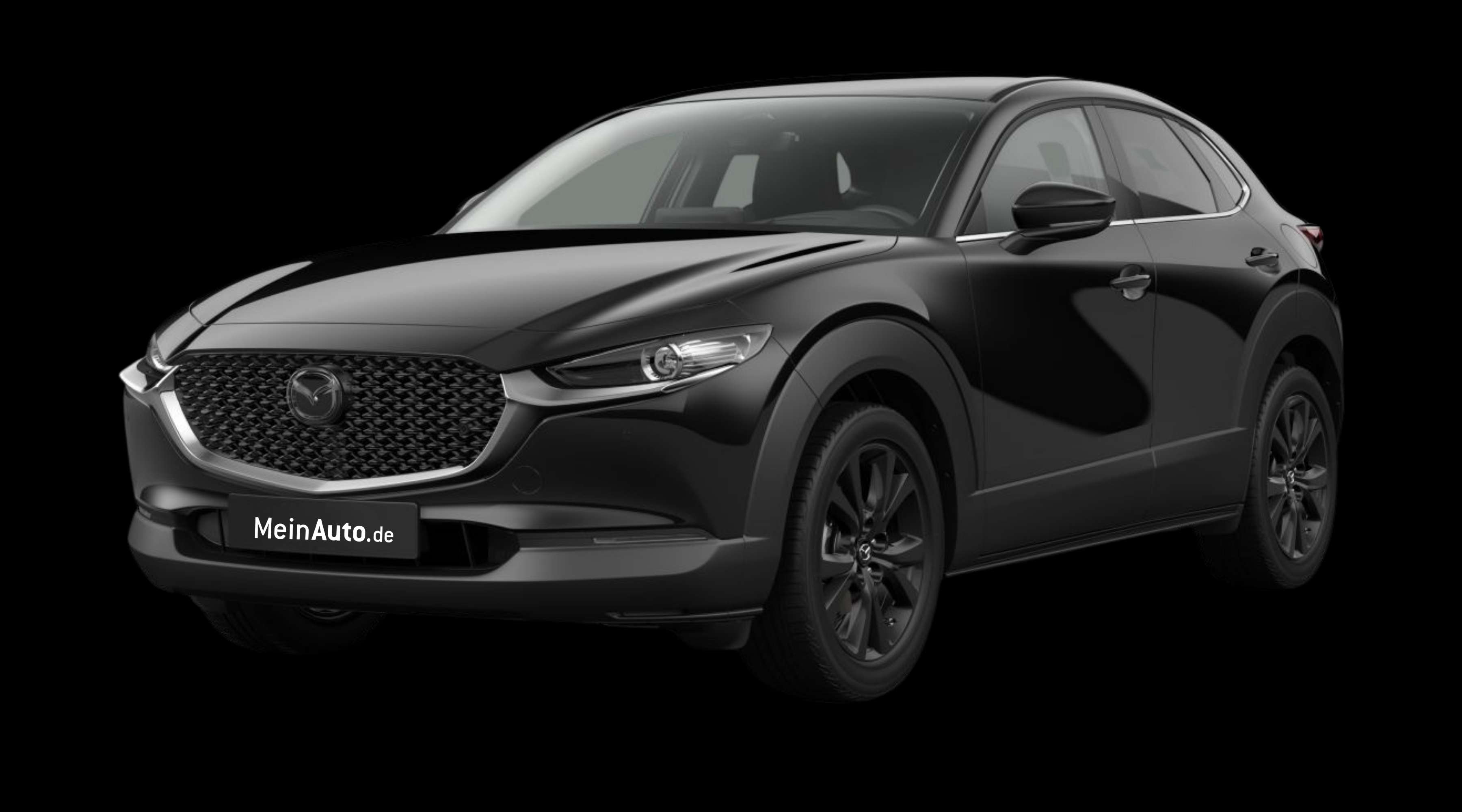 Schräge Frontansicht eines Mazda CX-30, freigestellt