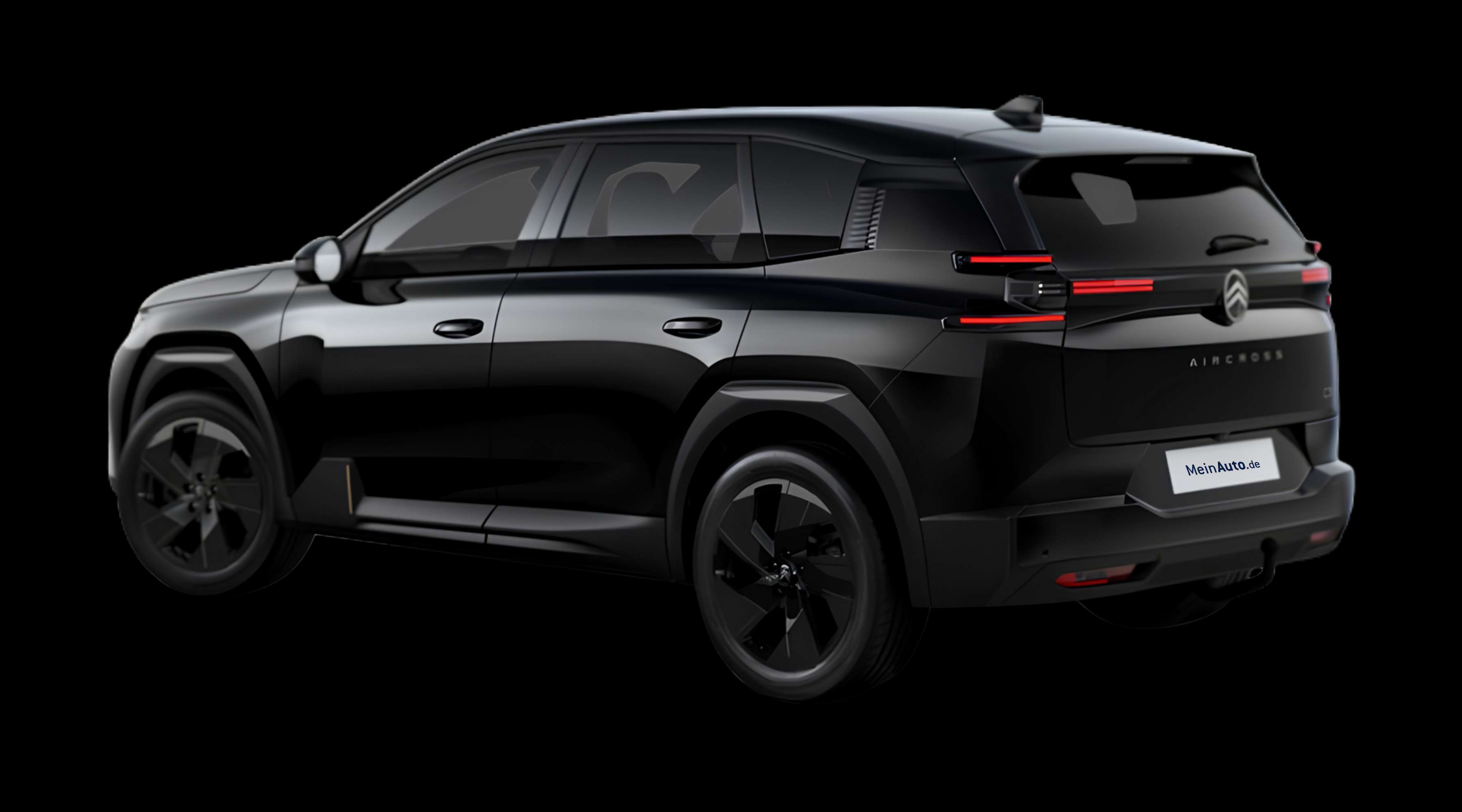 Schräge Heckansicht eines Citroën C5 Aircross, freigestellt
