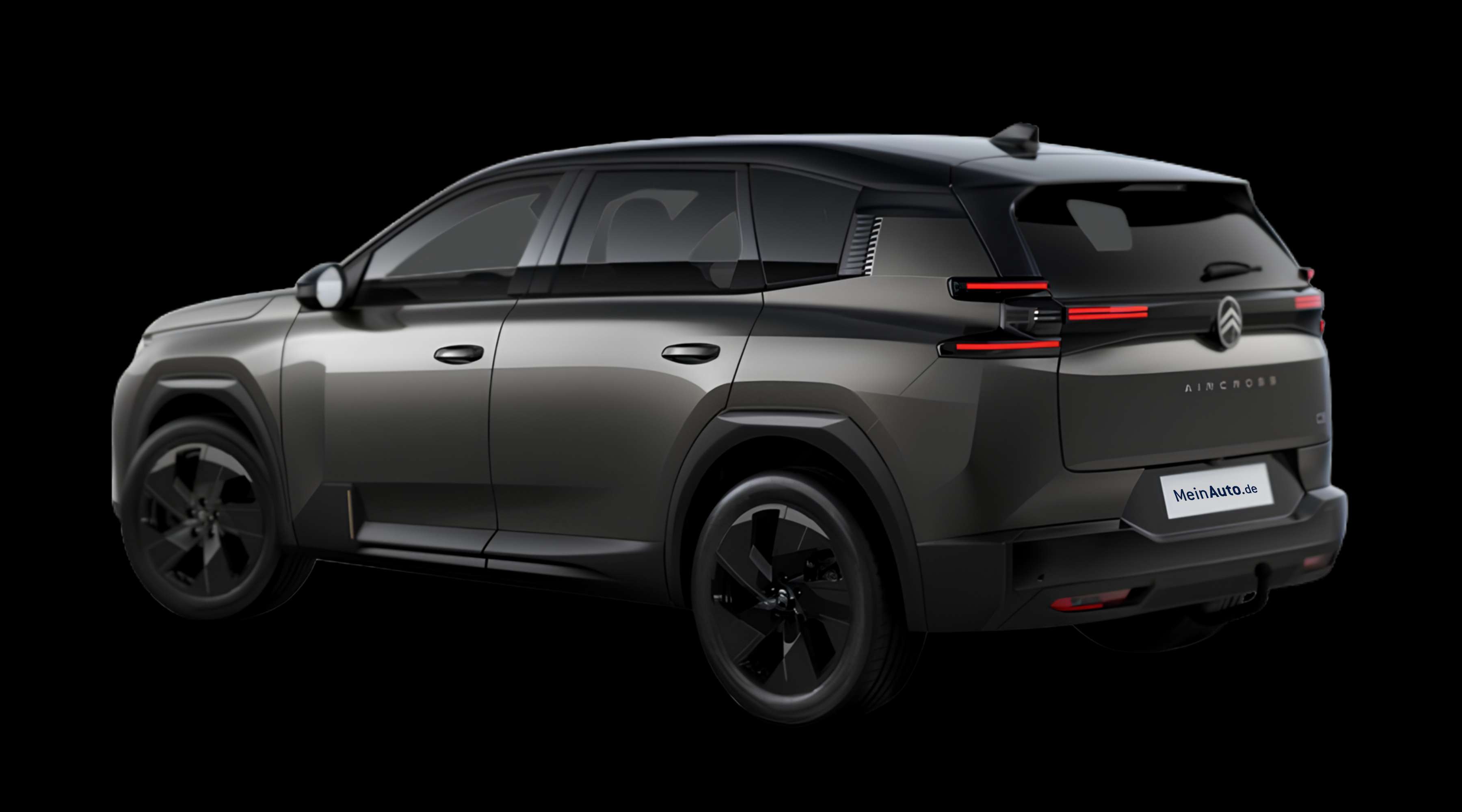 Schräge Heckansicht eines Citroën C5 Aircross, freigestellt