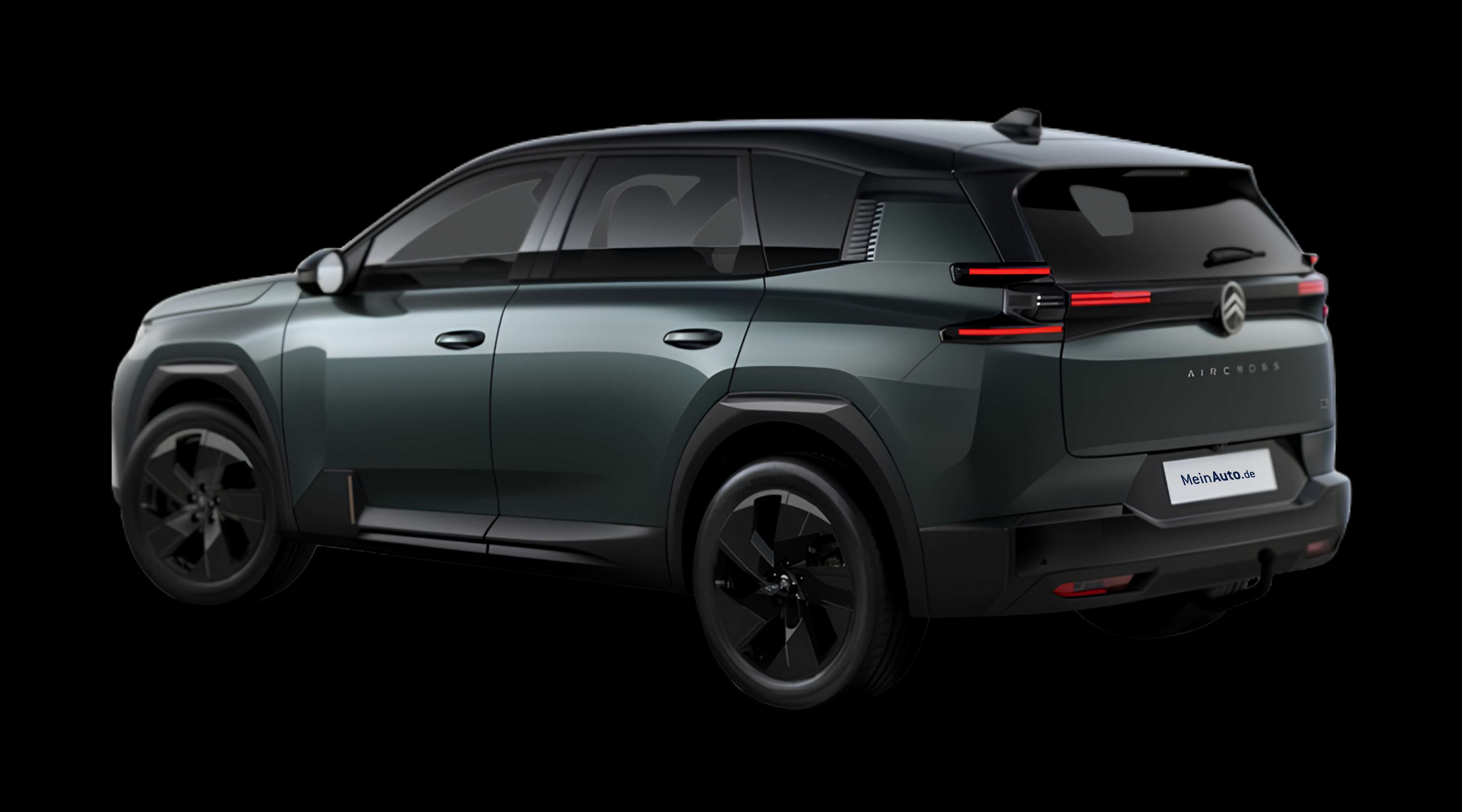 Schräge Heckansicht eines Citroën C5 Aircross, freigestellt