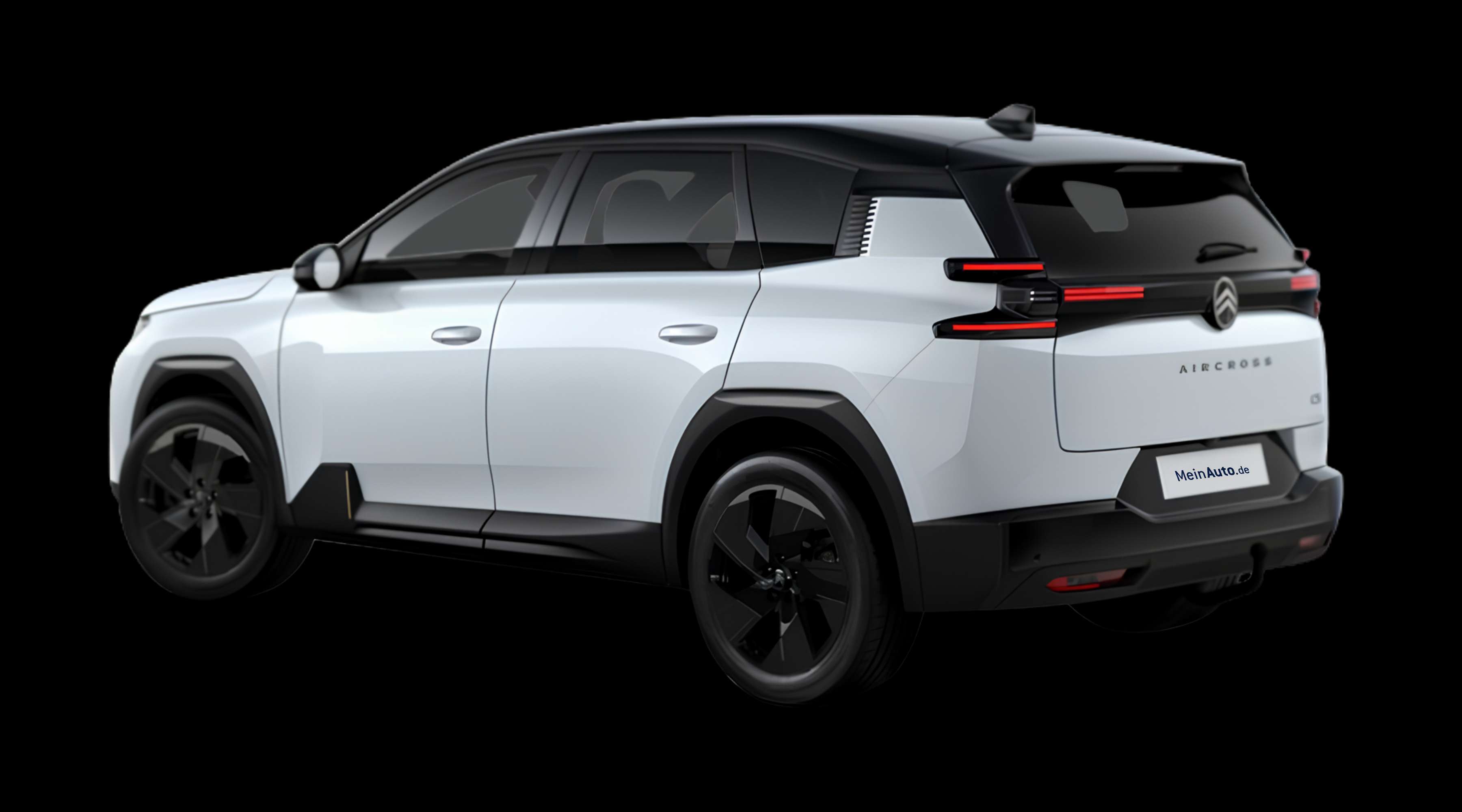 Schräge Heckansicht eines Citroën C5 Aircross, freigestellt