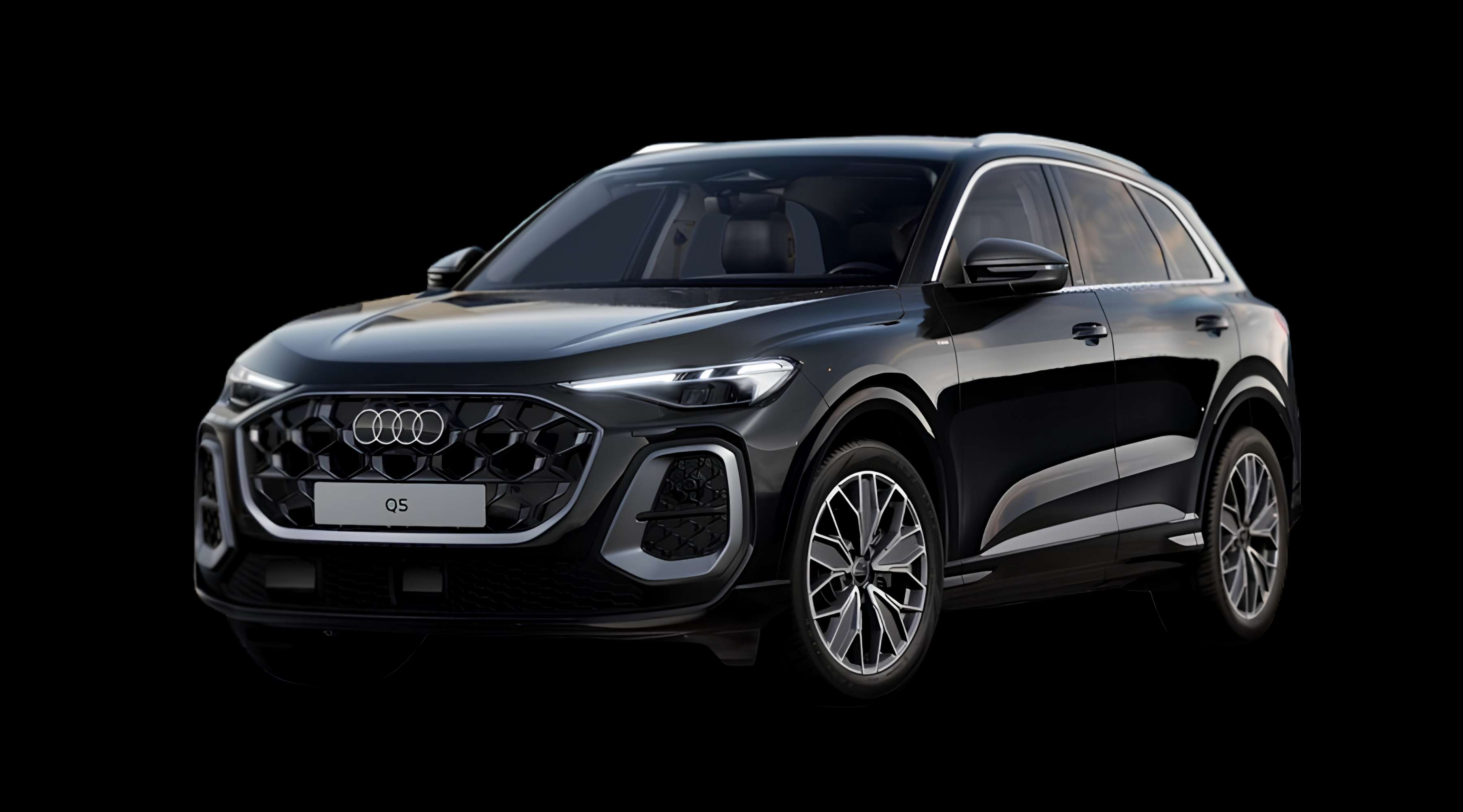 Schräge Frontansicht eines Audi Q5, freigestellt
