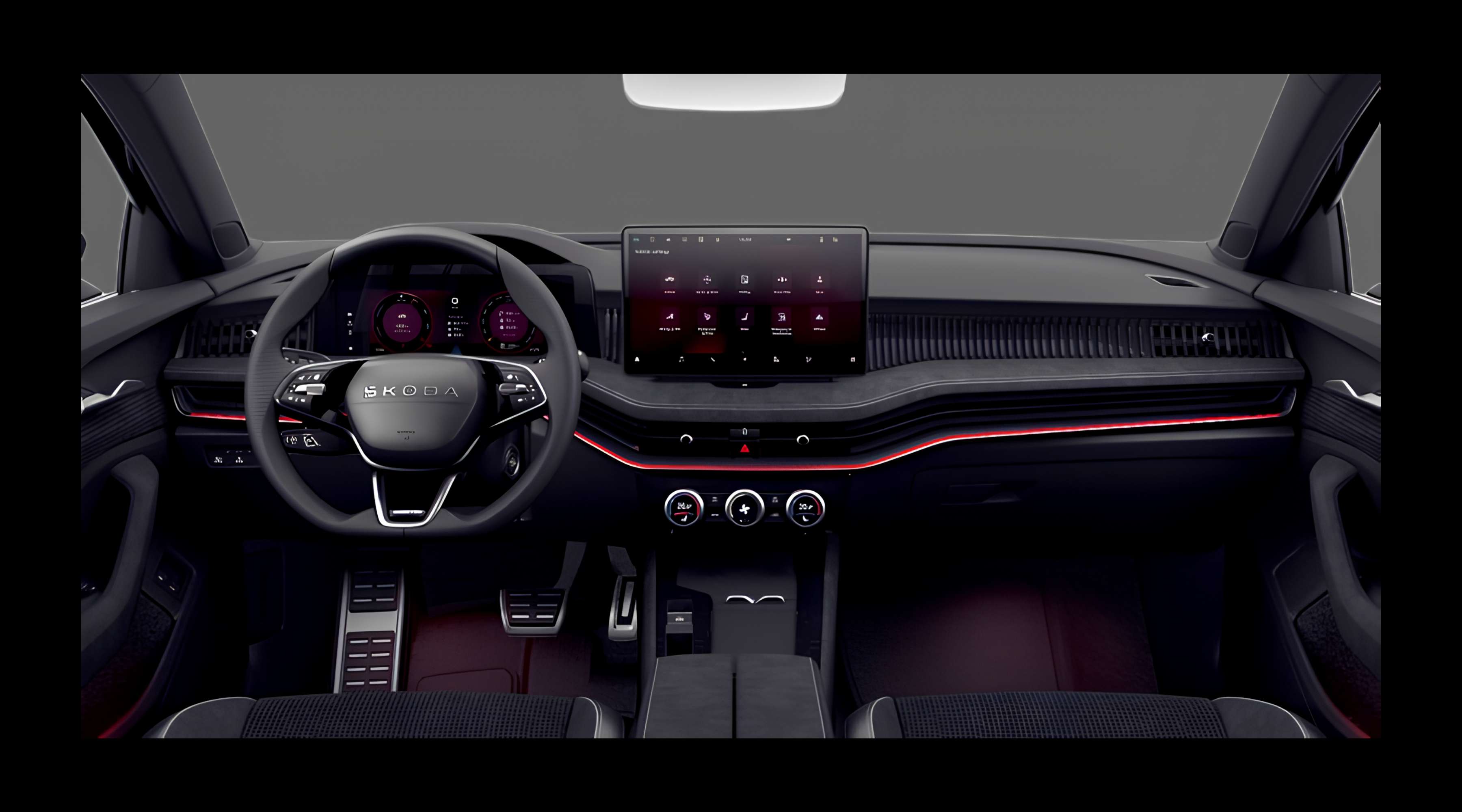Armaturenbrett eines Skoda Superb