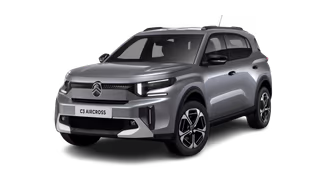 Schräge Frontansicht auf einen Citroën C3 Aircross MAX, freigestellt