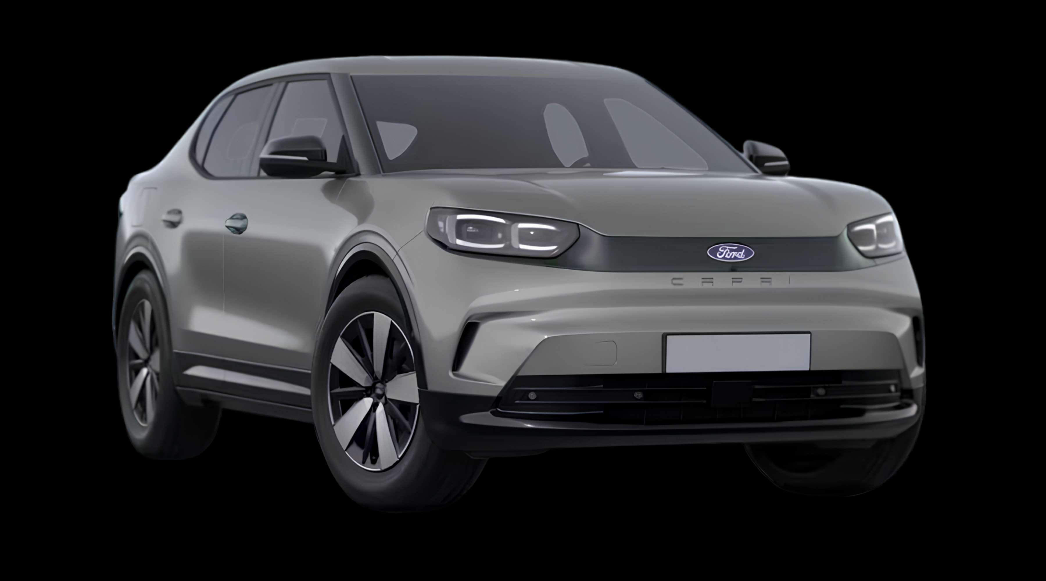 Schräge Frontansicht eines Ford Capri, freigestellt