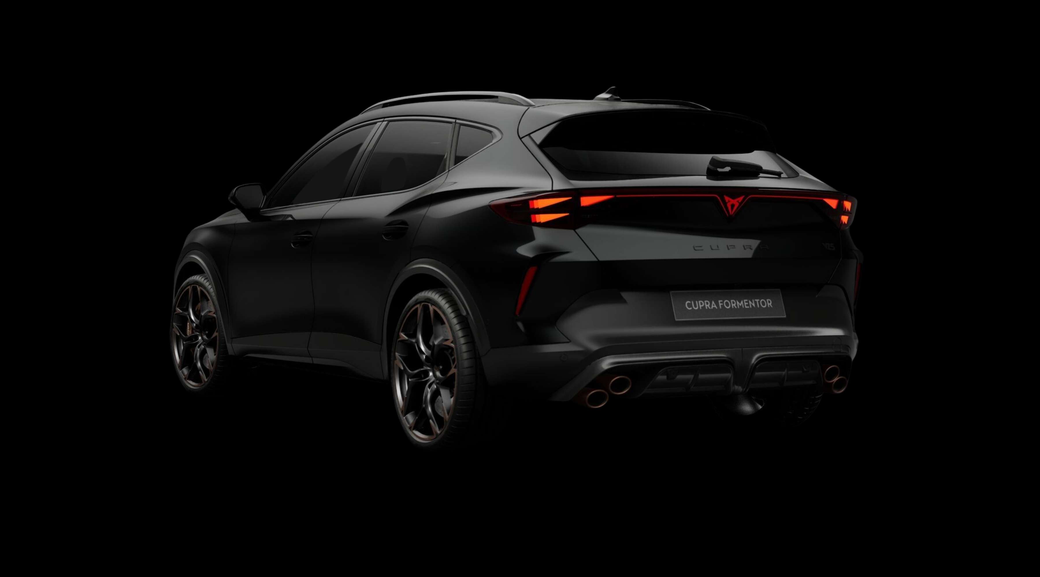 Schräge Heckansicht eines CUPRA Formentor, freigestellt