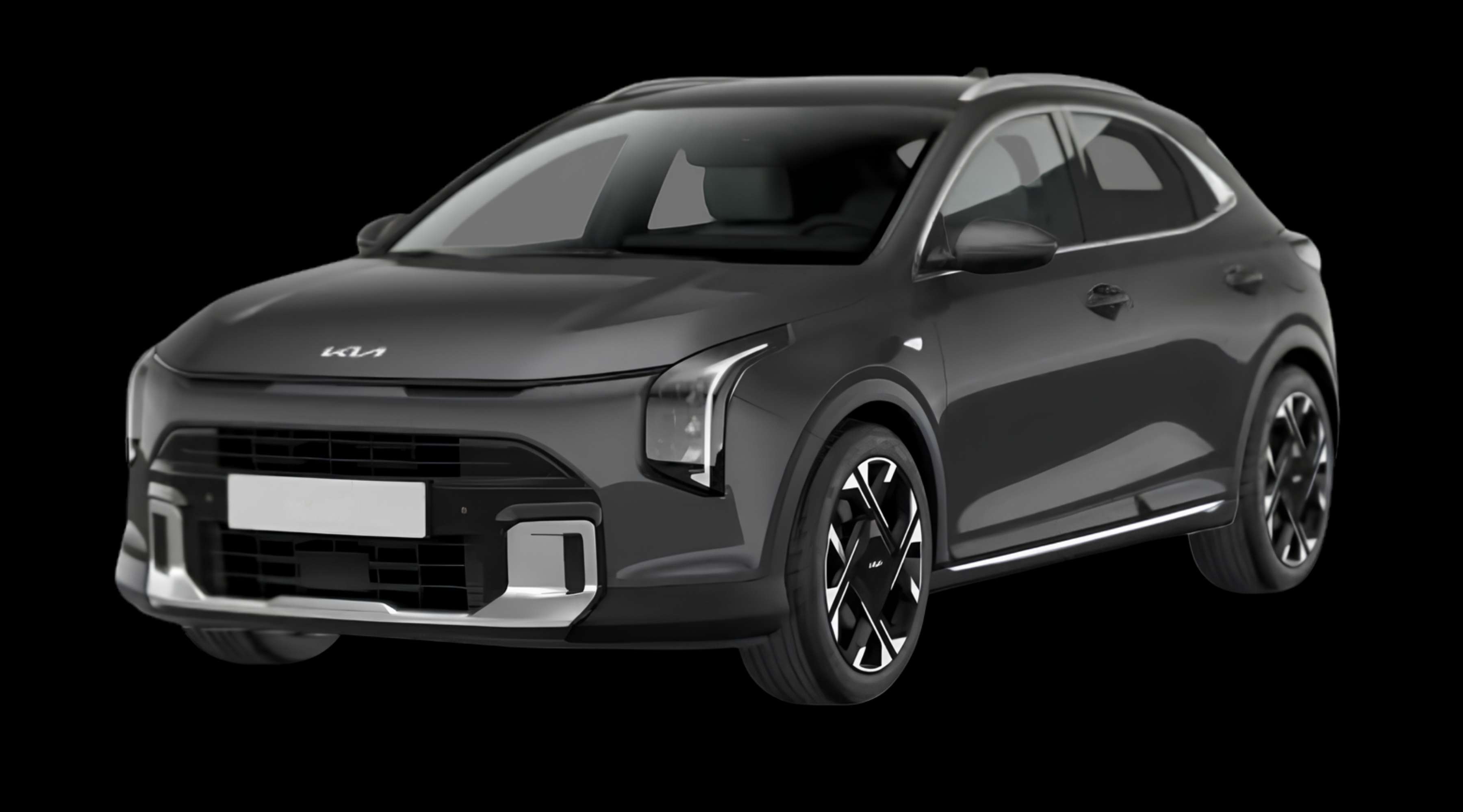 Schräge Frontansicht eines Kia XCeed, freigestellt