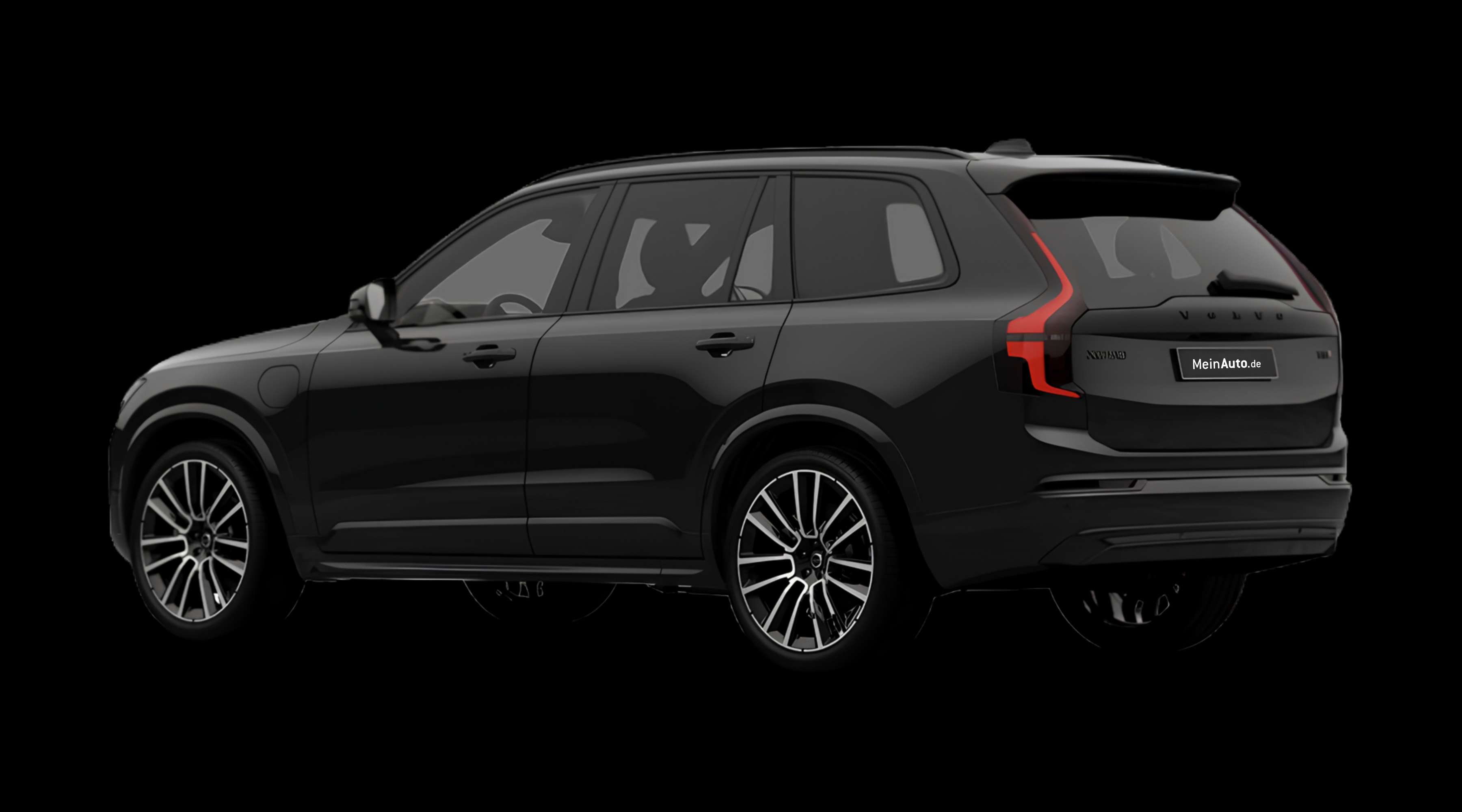 Schräge Heckansicht eines Volvo XC90, freigestellt