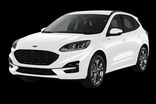 Schräge Frontansicht auf einen Ford Kuga Titanium, freigestellt