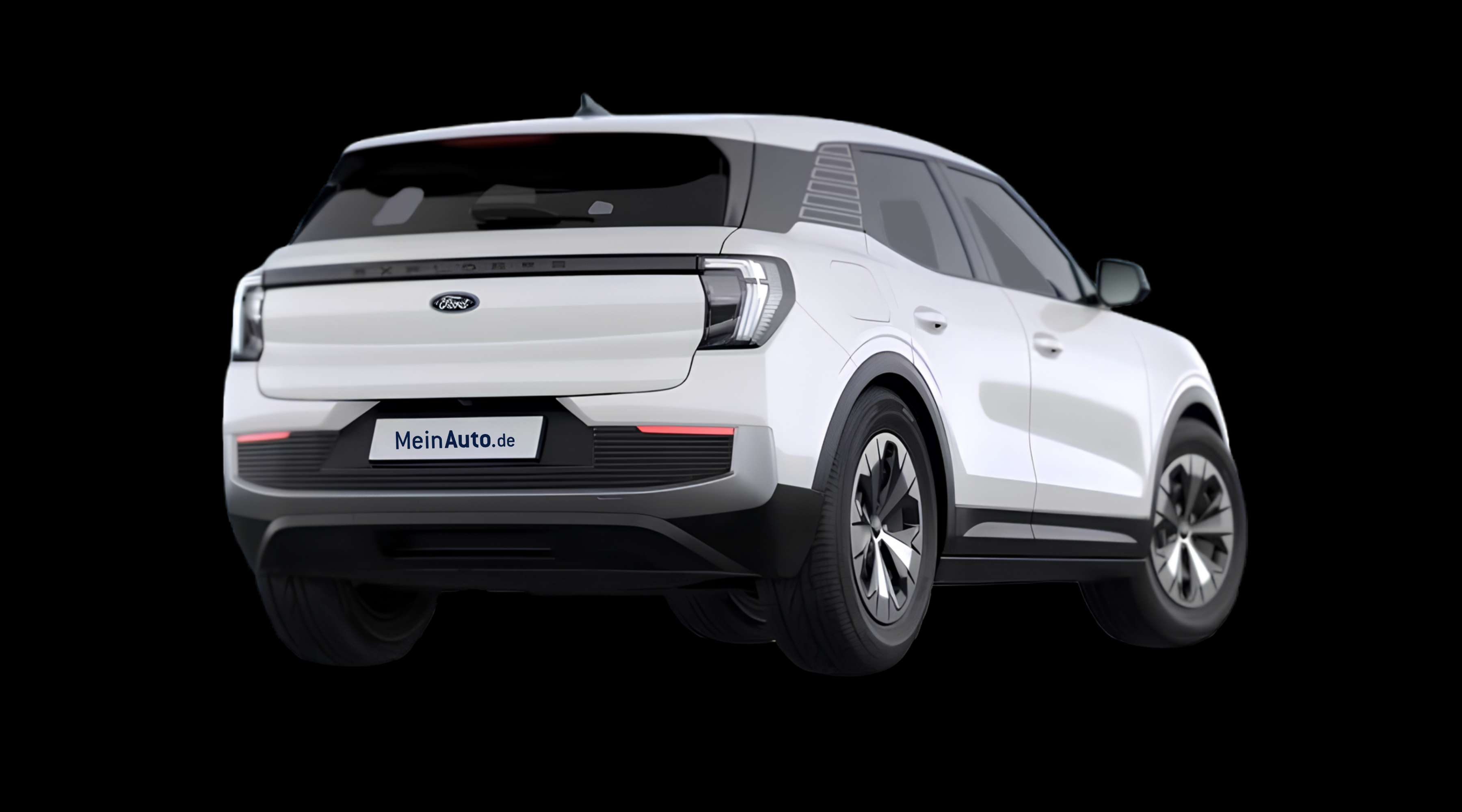 Schräge Heckansicht eines Ford Explorer, freigestellt