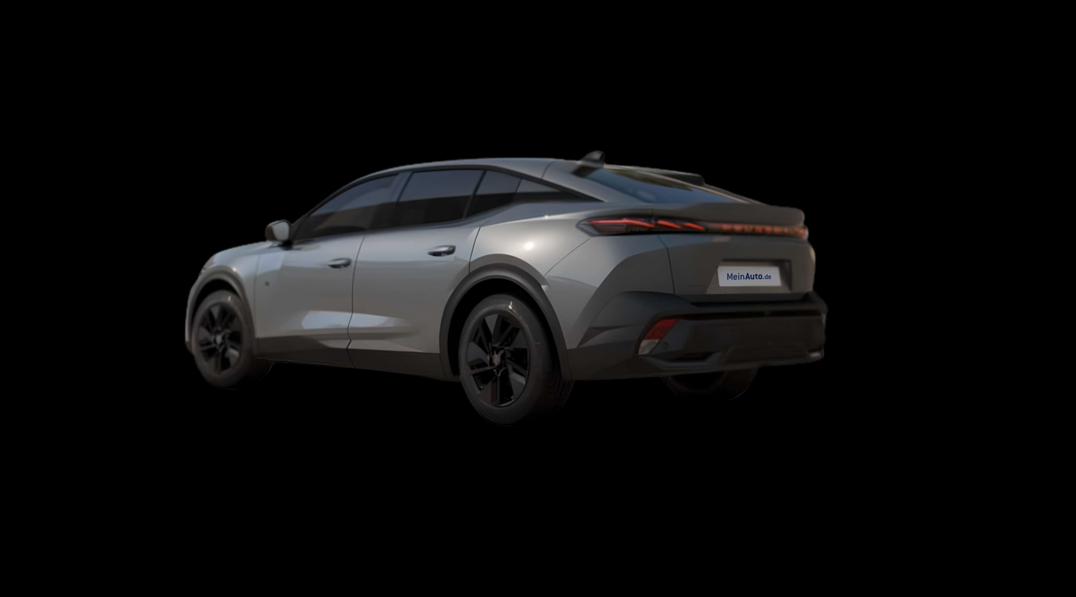Schräge Heckansicht eines Peugeot 408, freigestellt