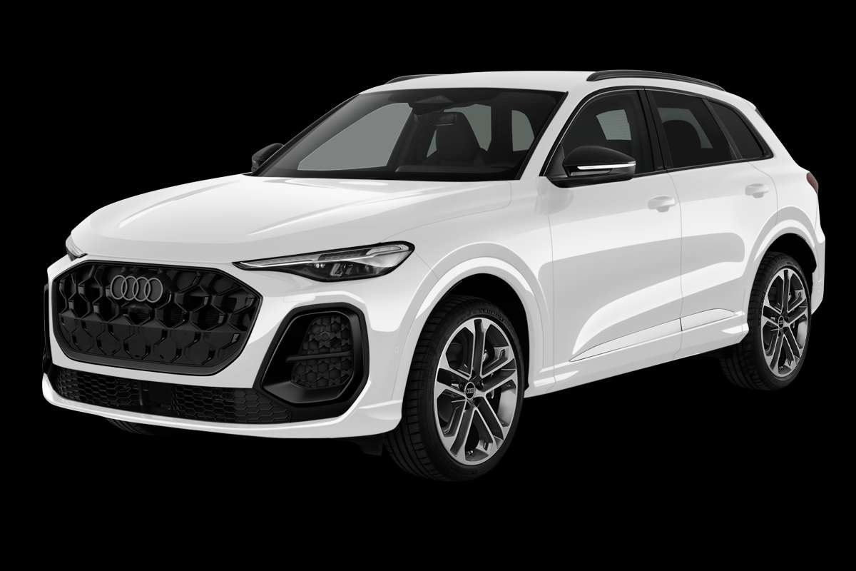 Schräge Frontansicht eines Audi Q5, freigestellt