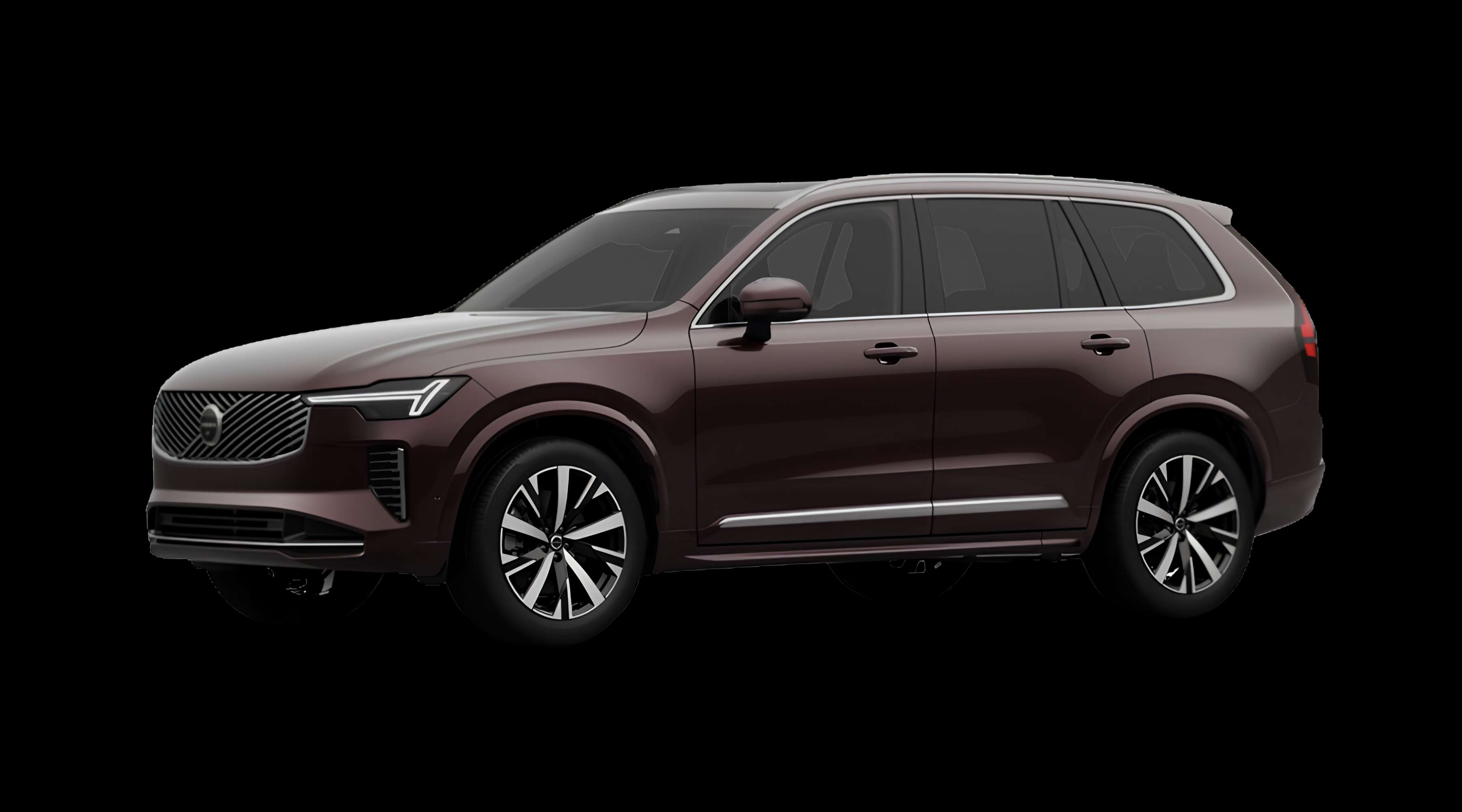 Schräge Frontansicht eines Volvo XC90, freigestellt