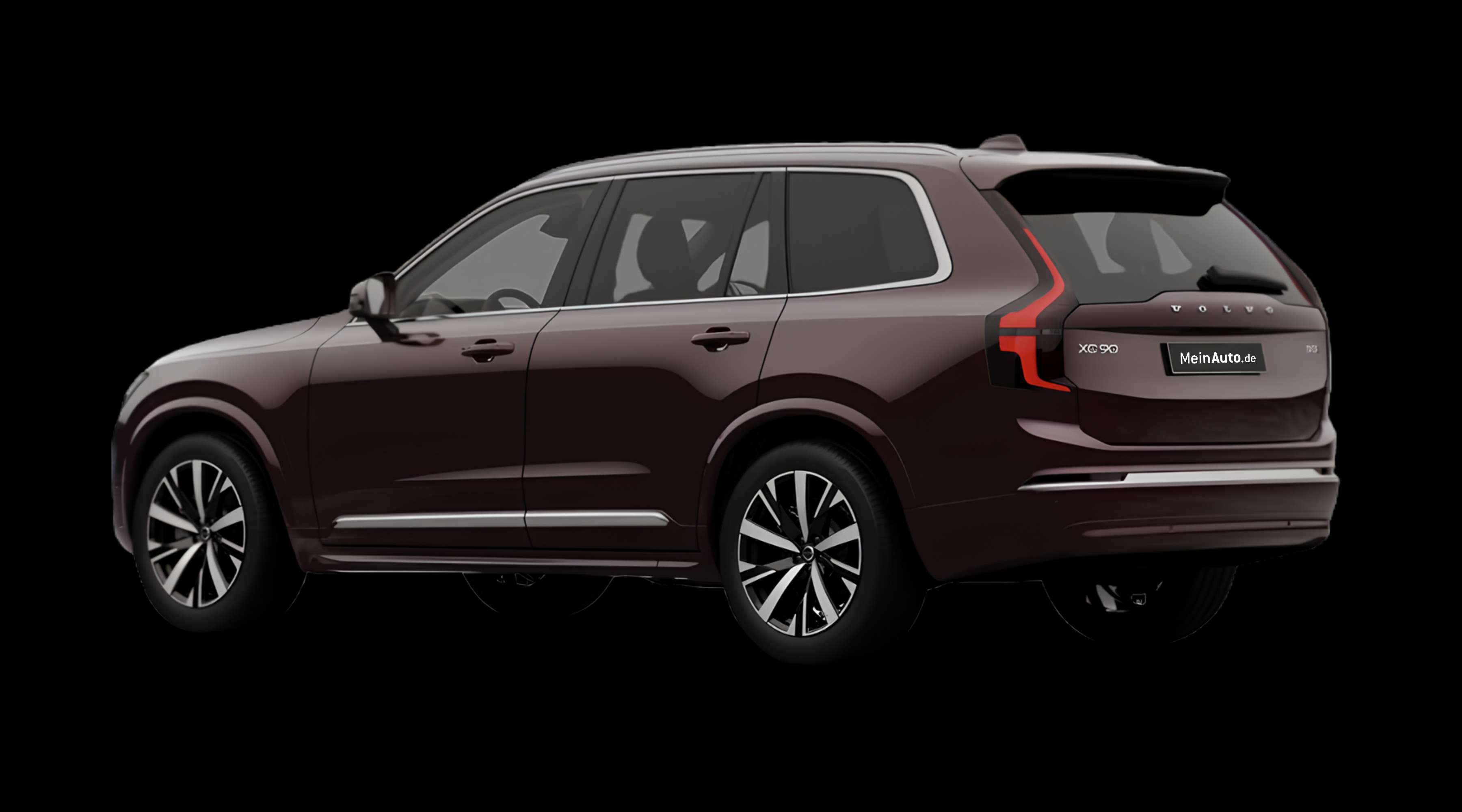 Schräge Heckansicht eines Volvo XC90, freigestellt