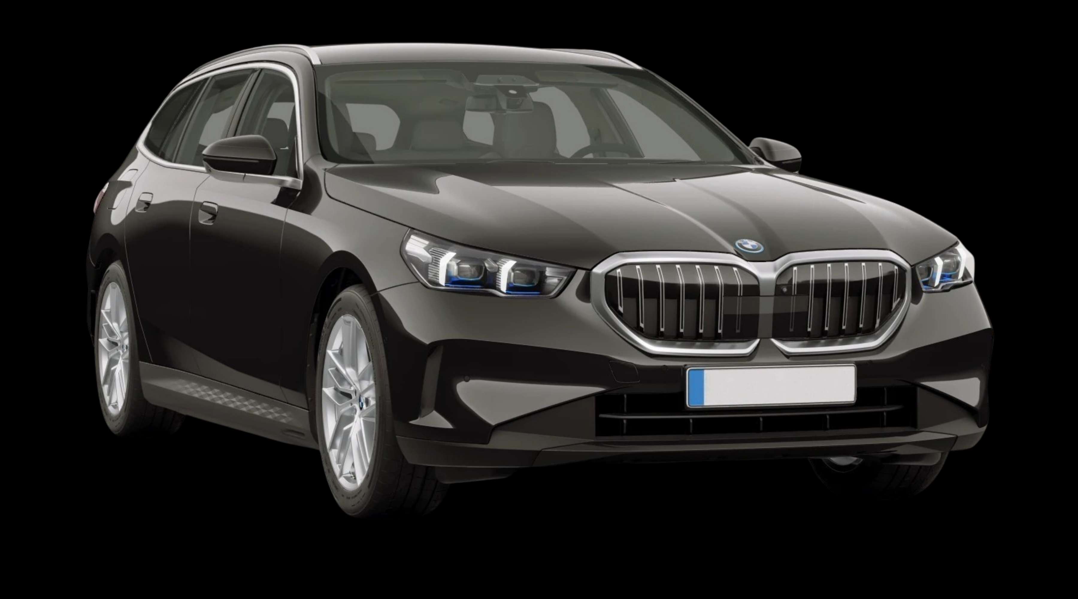 Schräge Frontansicht eines BMW 5er-Reihe, freigestellt