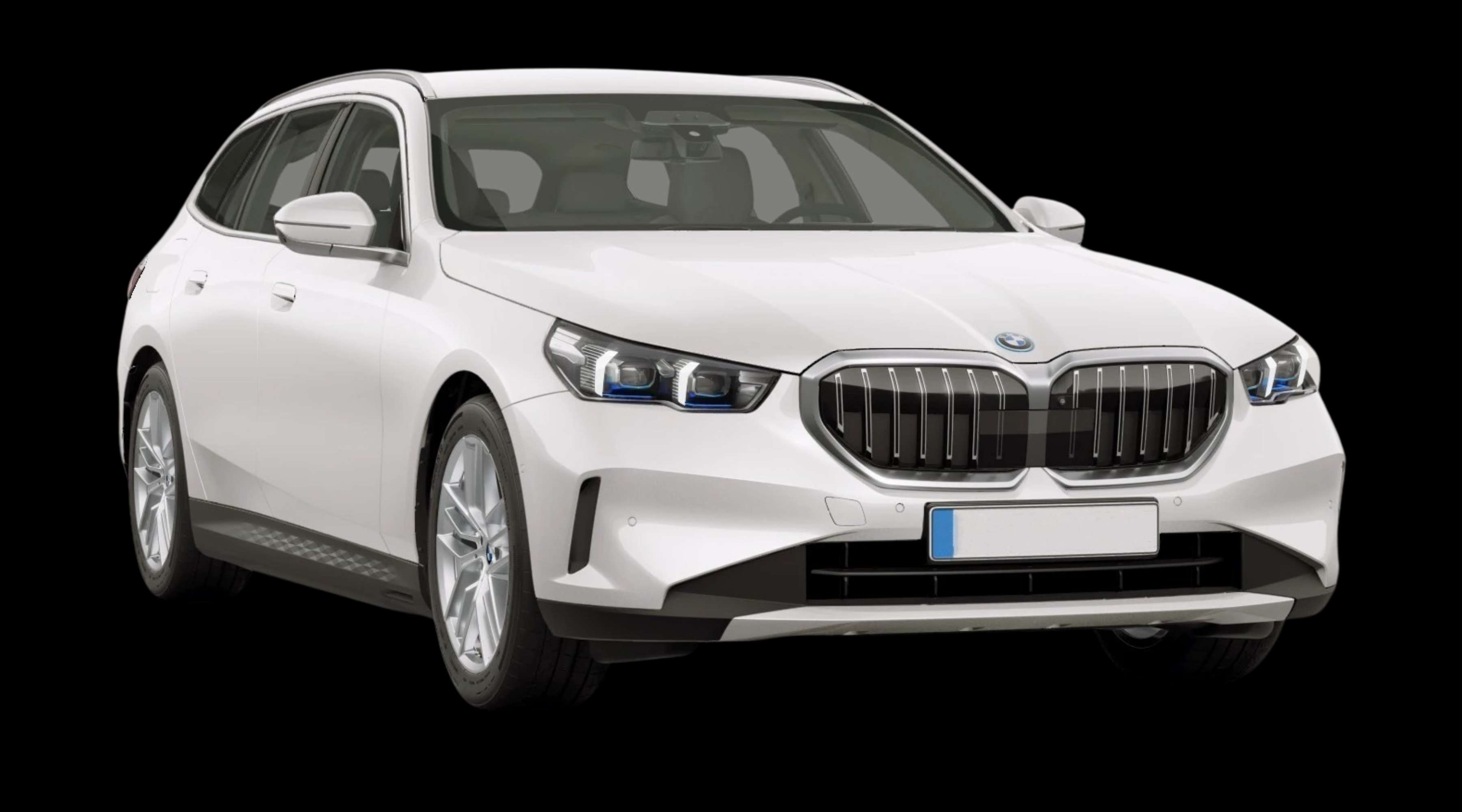 Schräge Frontansicht eines BMW 5er-Reihe, freigestellt