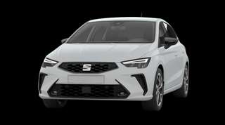 Schräge Frontansicht auf einen SEAT Ibiza FR, freigestellt