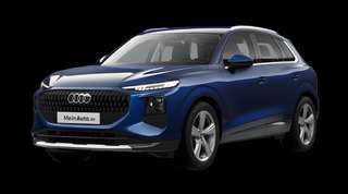 Schräge Frontansicht auf einen Audi Q3 , freigestellt