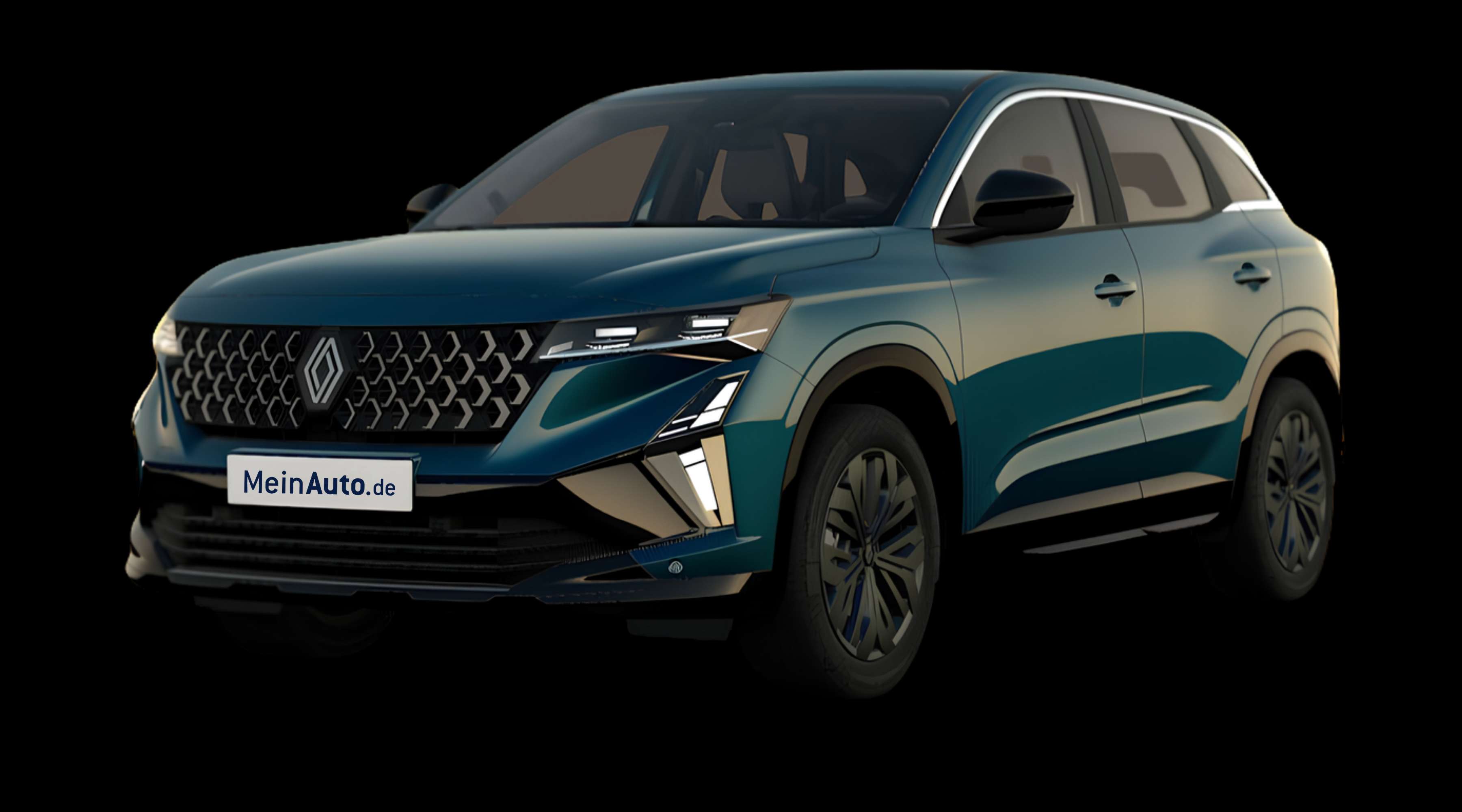 Schräge Frontansicht eines Renault Austral, freigestellt