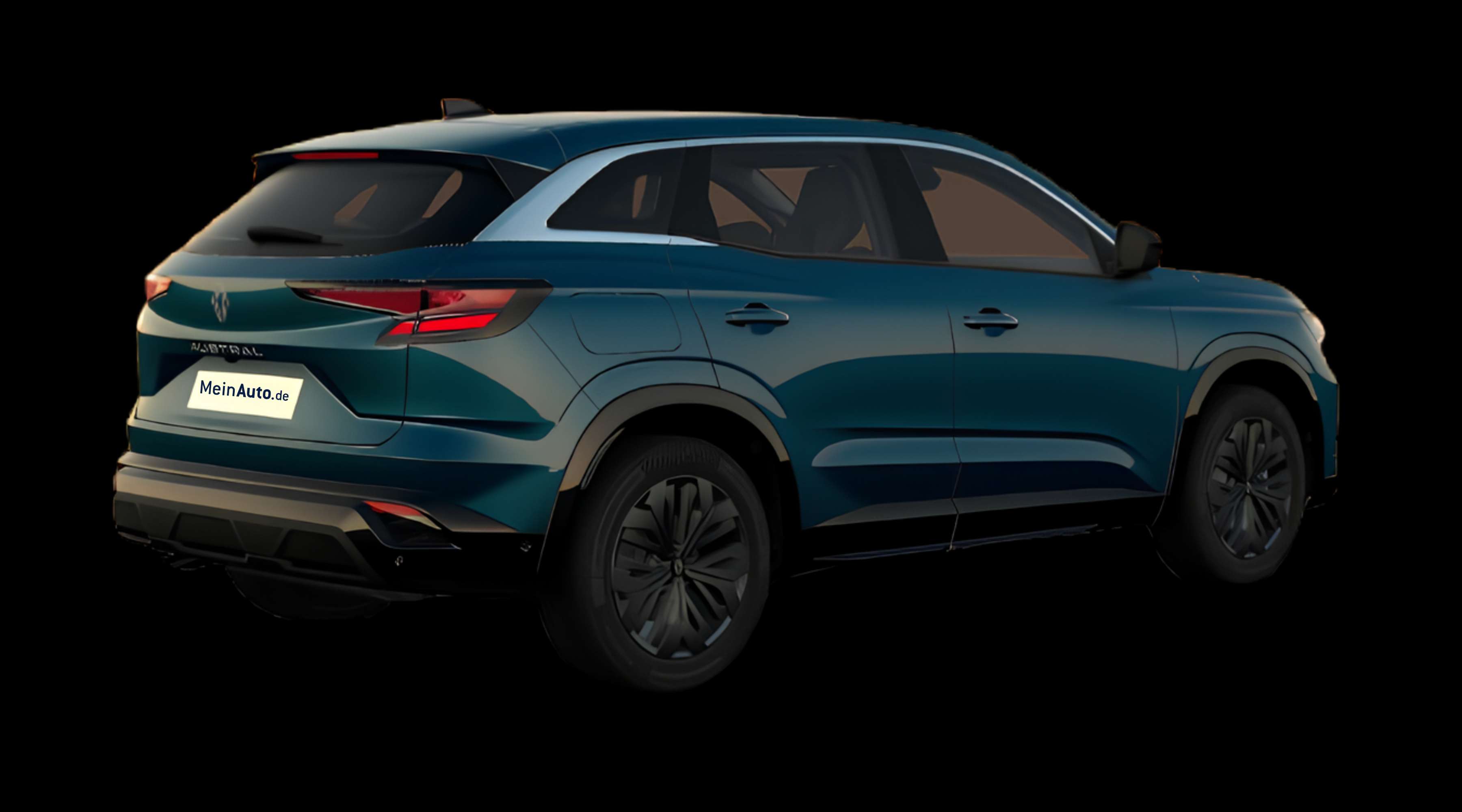 Schräge Heckansicht eines Renault Austral, freigestellt