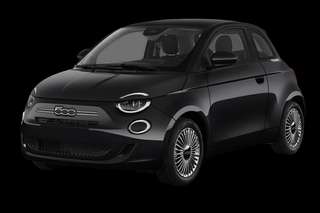 Schräge Frontansicht auf einen Fiat 500 La Prima, freigestellt