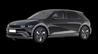 Schräge Frontansicht auf einen Hyundai IONIQ 5 Uniq, freigestellt