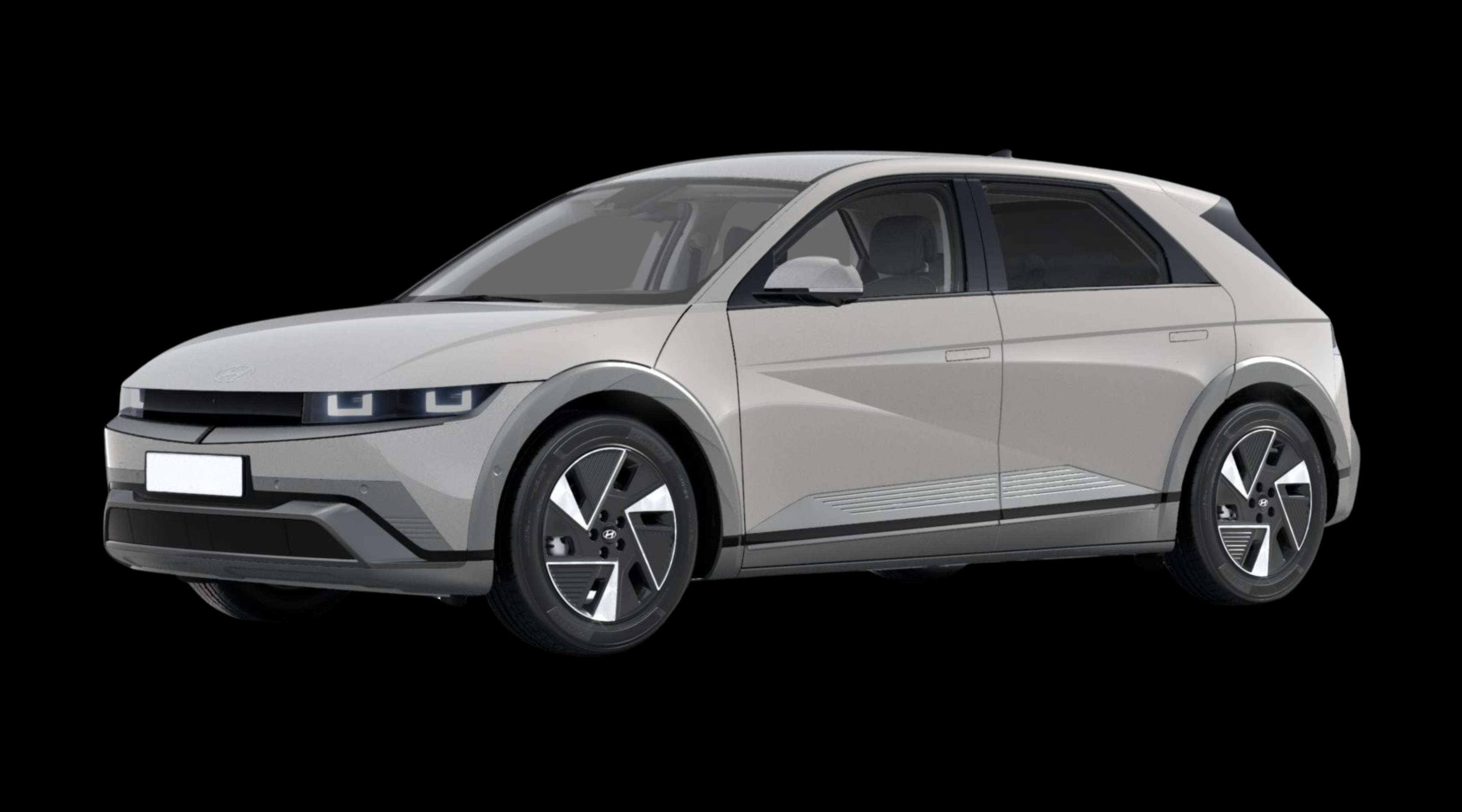 Schräge Frontansicht eines Hyundai IONIQ 5, freigestellt