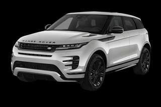 Schräge Frontansicht auf einen Land Rover Range Rover Evoque AUTOBIOGRAPHY, freigestellt